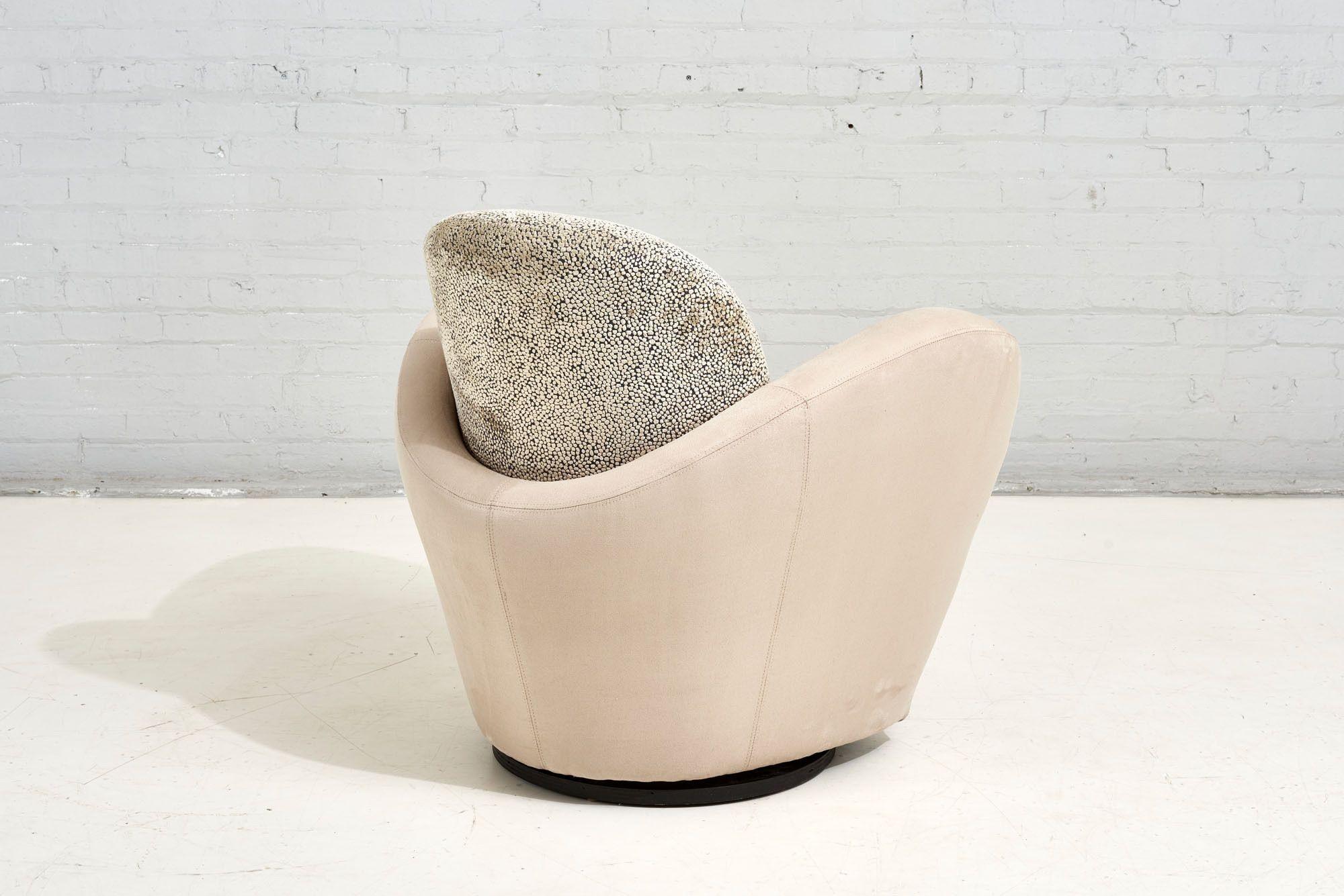 Upholstery Weiman Postmodern Swivel Lounge Chair, 1980