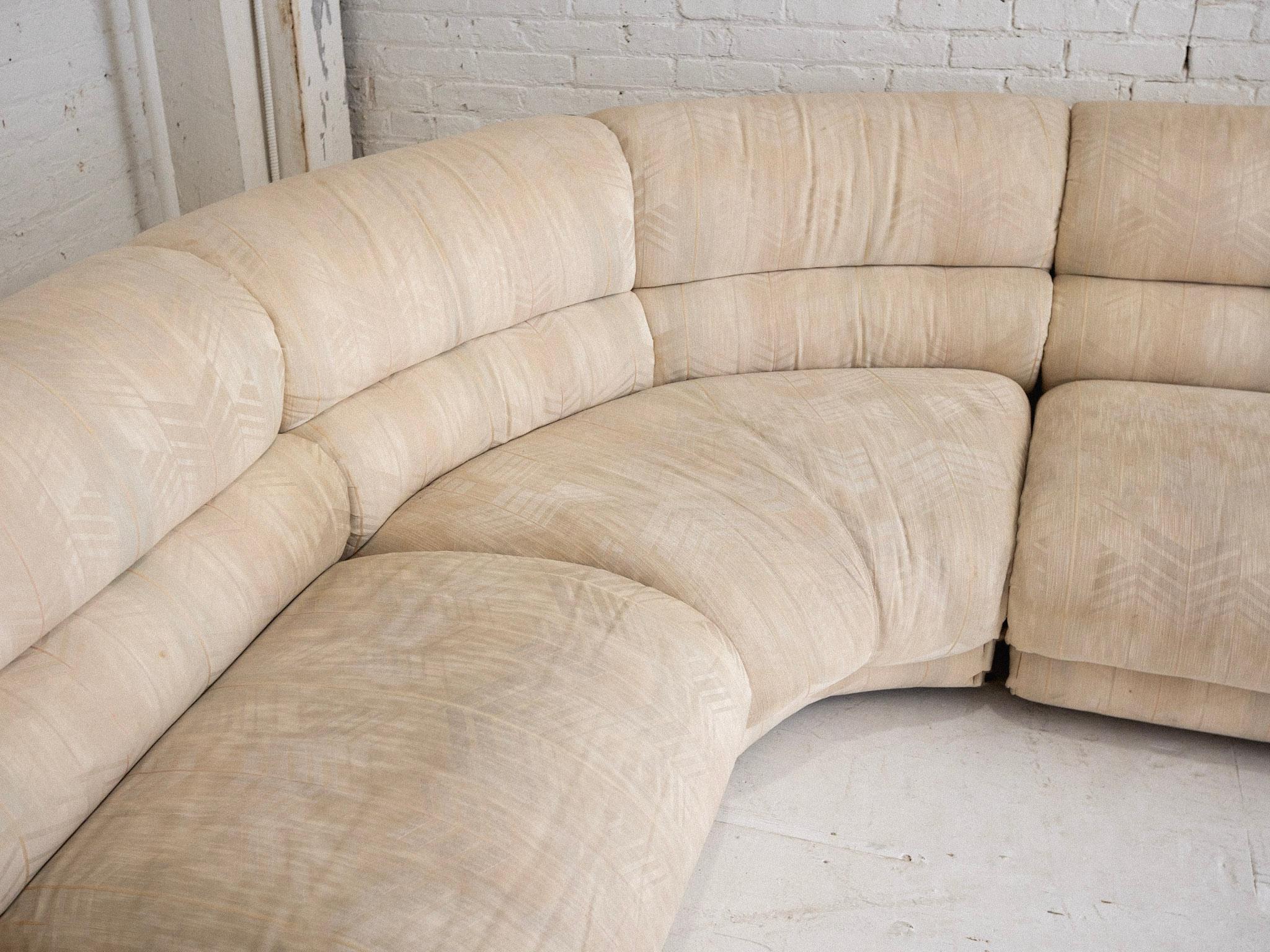 Américain Weiman Sculptural Post Modern Sectional - 5 Pieces en vente