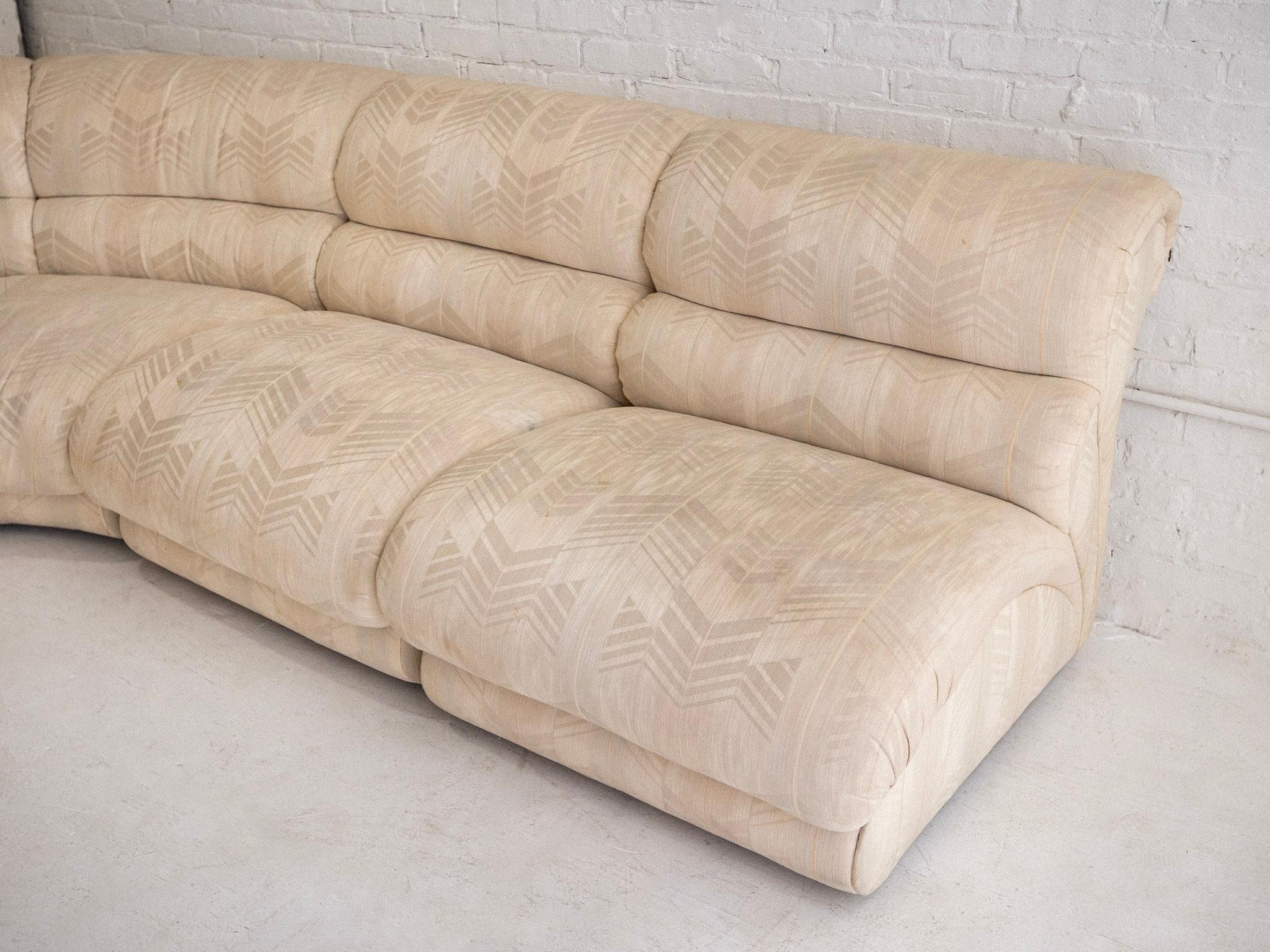 Weiman Sculptural Post Modern Sectional - 5 Pieces État moyen - En vente à Brooklyn, NY