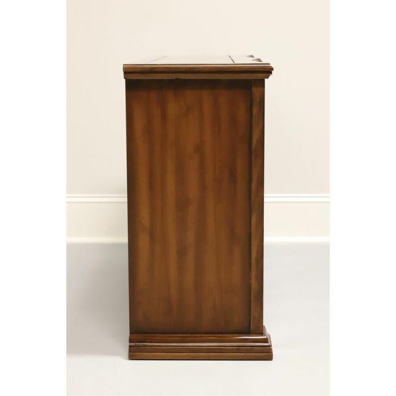 American WEIMAN Mediterranean Style Burl Walnut Entry Console Cabinet