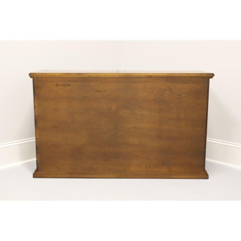 WEIMAN Mediterranean Style Burl Walnut Entry Console Cabinet In Good Condition In Charlotte, NC