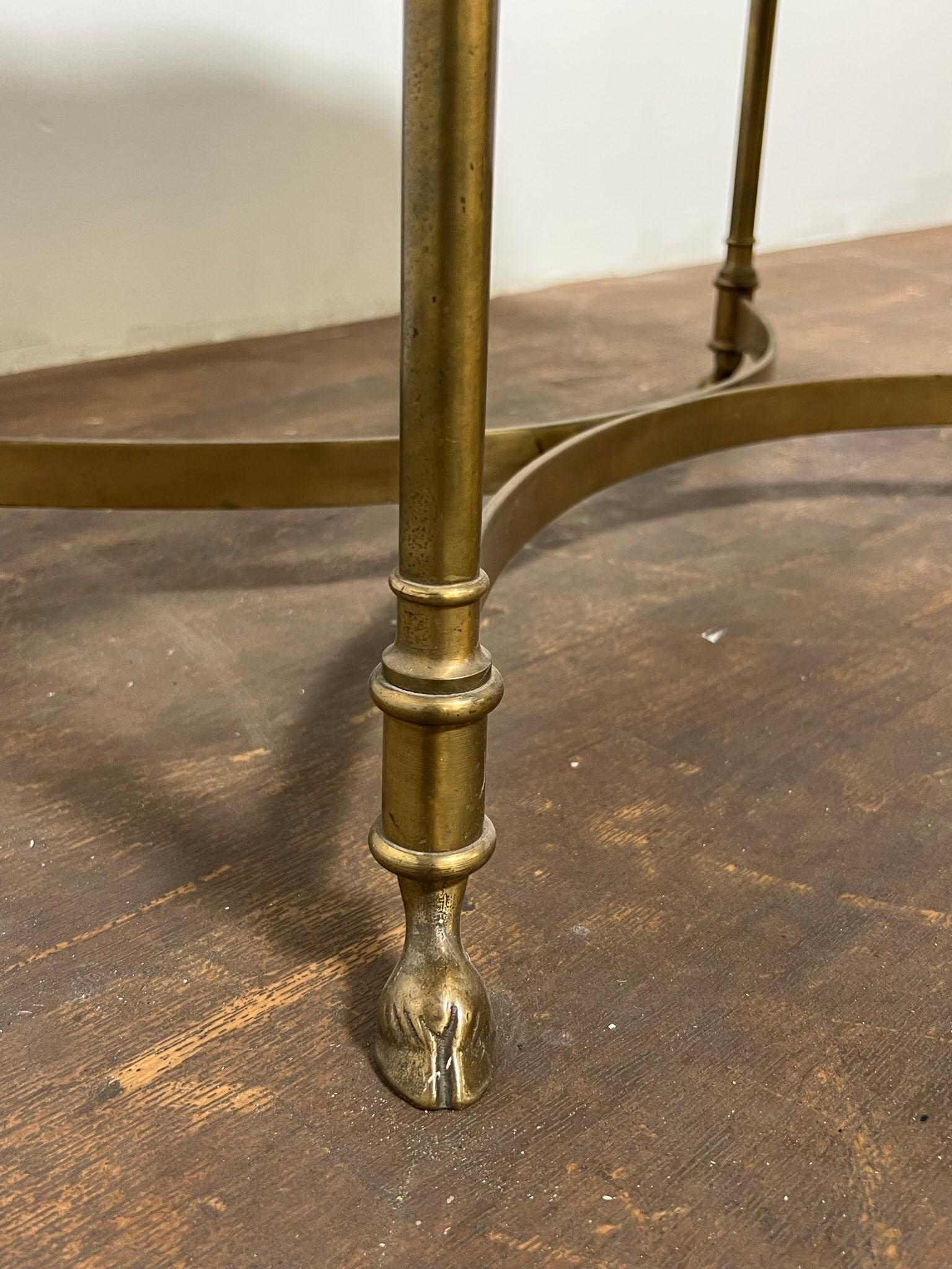 Unknown Weiman/Warren Lloyd Brass Bench Ca. 1970s Upholstered in Mongolian Lamb