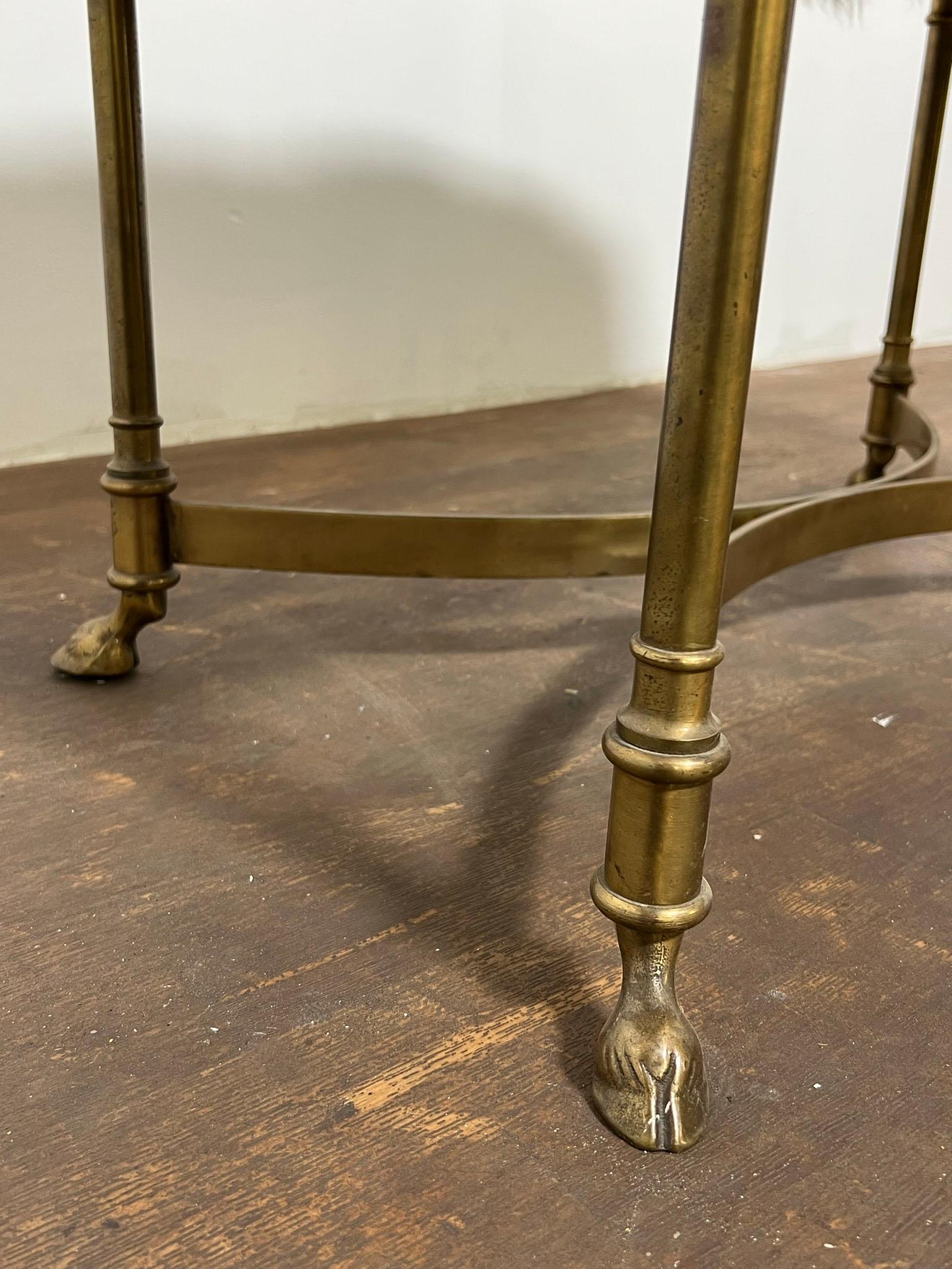 Weiman/Warren Lloyd Brass Bench Ca. 1970s Upholstered in Mongolian Lamb In Good Condition In Peabody, MA