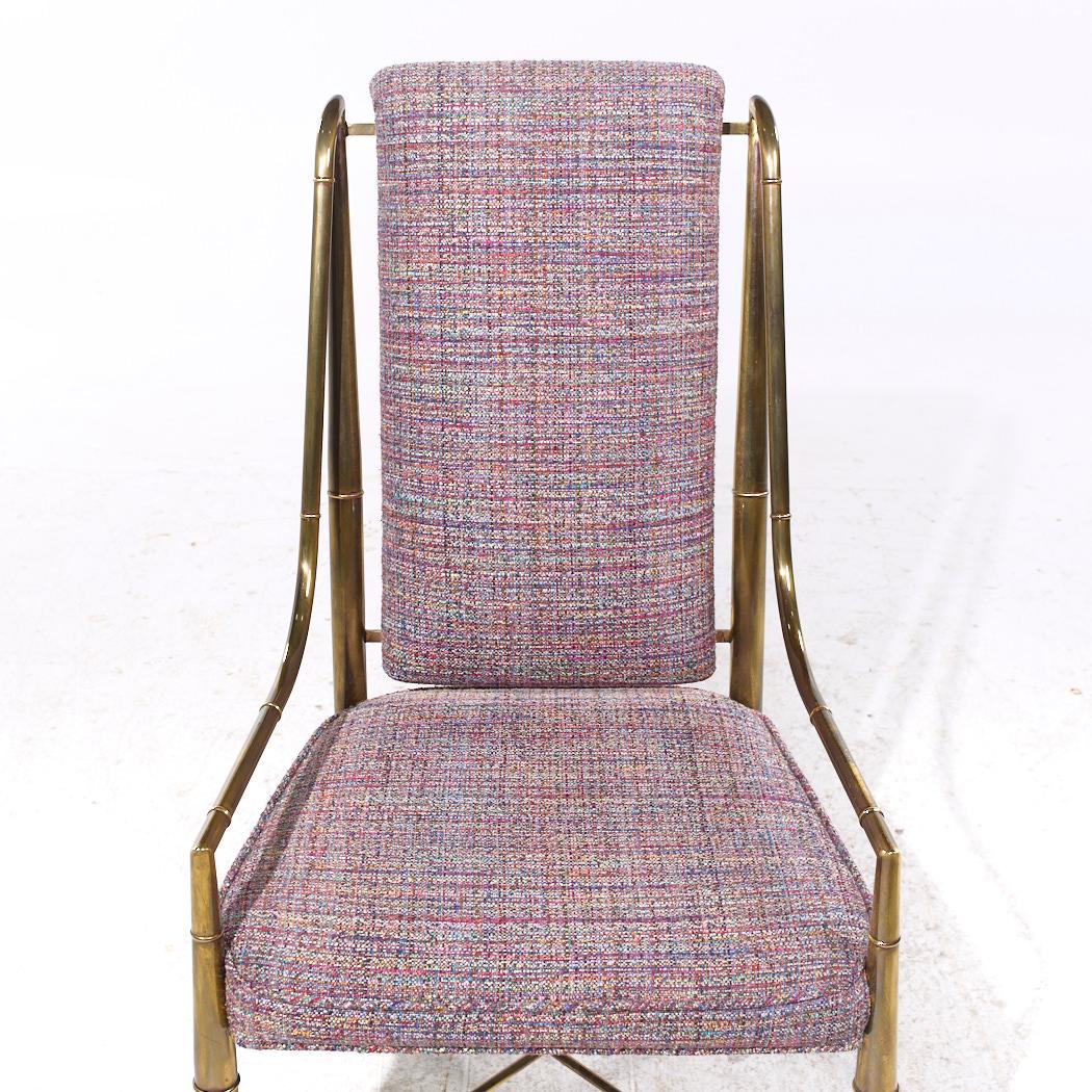 Weiman Warren Lloyd for Mastercraft Imperial MCM Brass Dining Chairs - Pair en venta 3