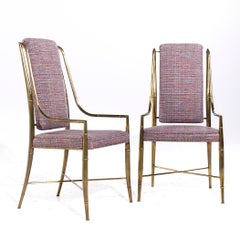 Sedie da pranzo Weiman/Warren Lloyd per Mastercraft Imperial MCM Brass - Coppia