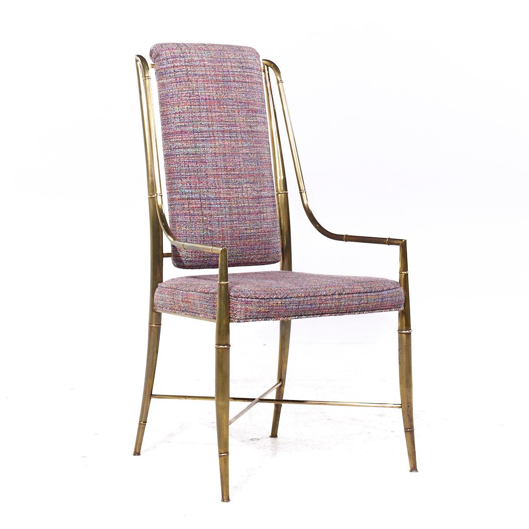 Weiman Warren Lloyd for Mastercraft Imperial MCM Brass Dining Chairs - Pair Estadounidense en venta