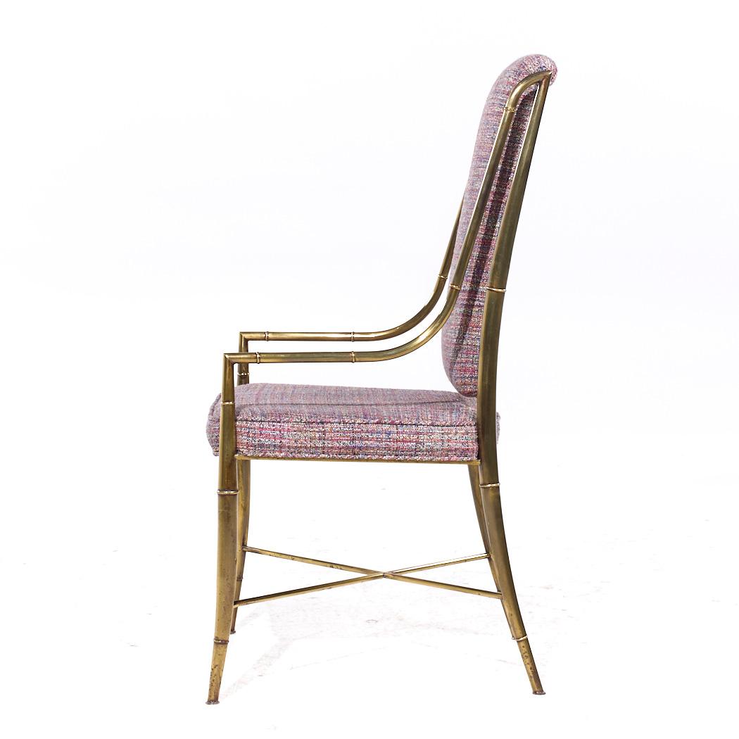 Weiman Warren Lloyd for Mastercraft Imperial MCM Brass Dining Chairs - Pair Latón en venta