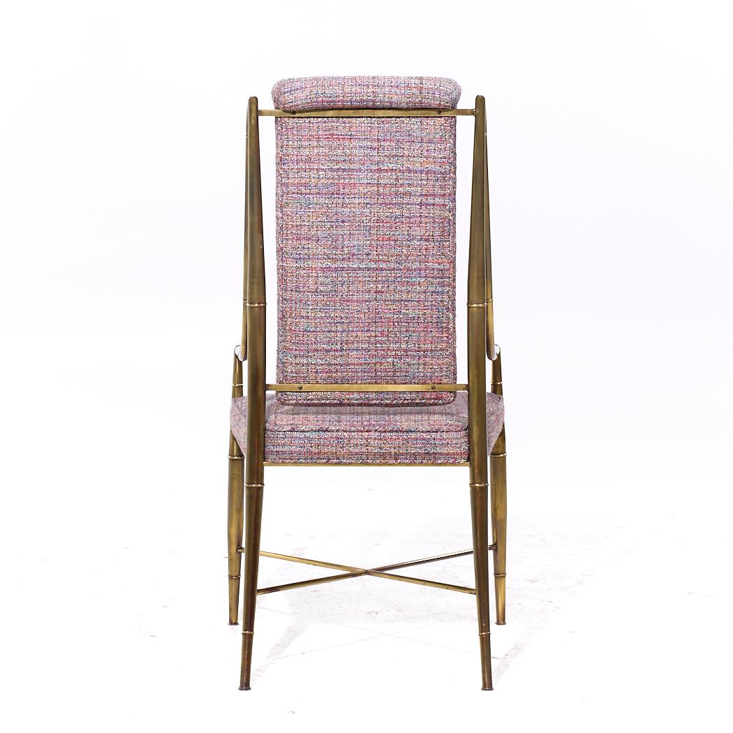Weiman Warren Lloyd for Mastercraft Imperial MCM Brass Dining Chairs - Pair en venta 1