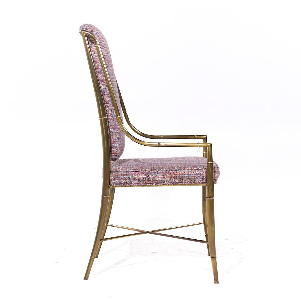 Weiman Warren Lloyd for Mastercraft Imperial MCM Brass Dining Chairs - Pair en venta 2