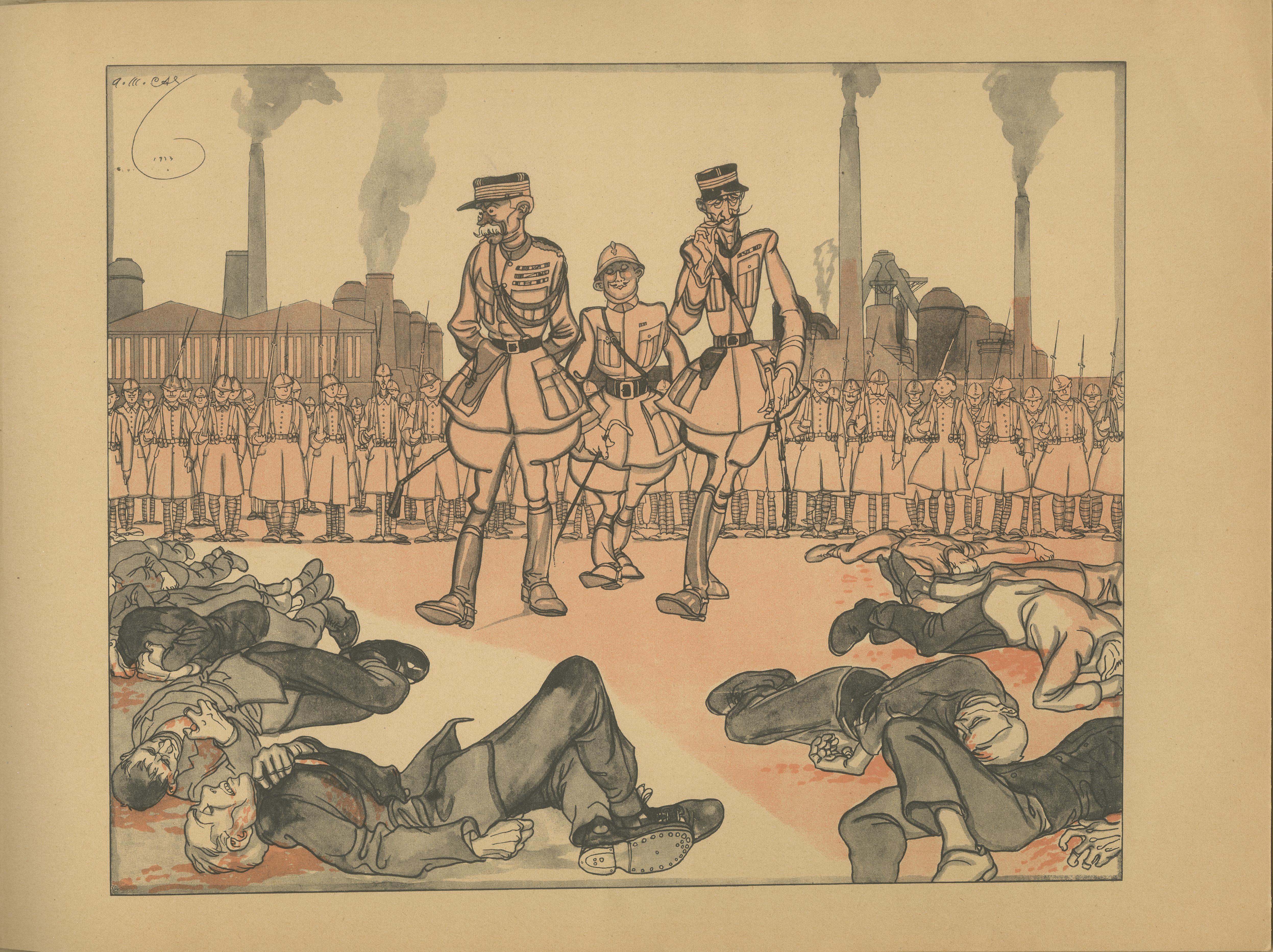 Weimar Era - German Satirical Prints Portfolio Ruhr Crisis, 1923 im Angebot 9