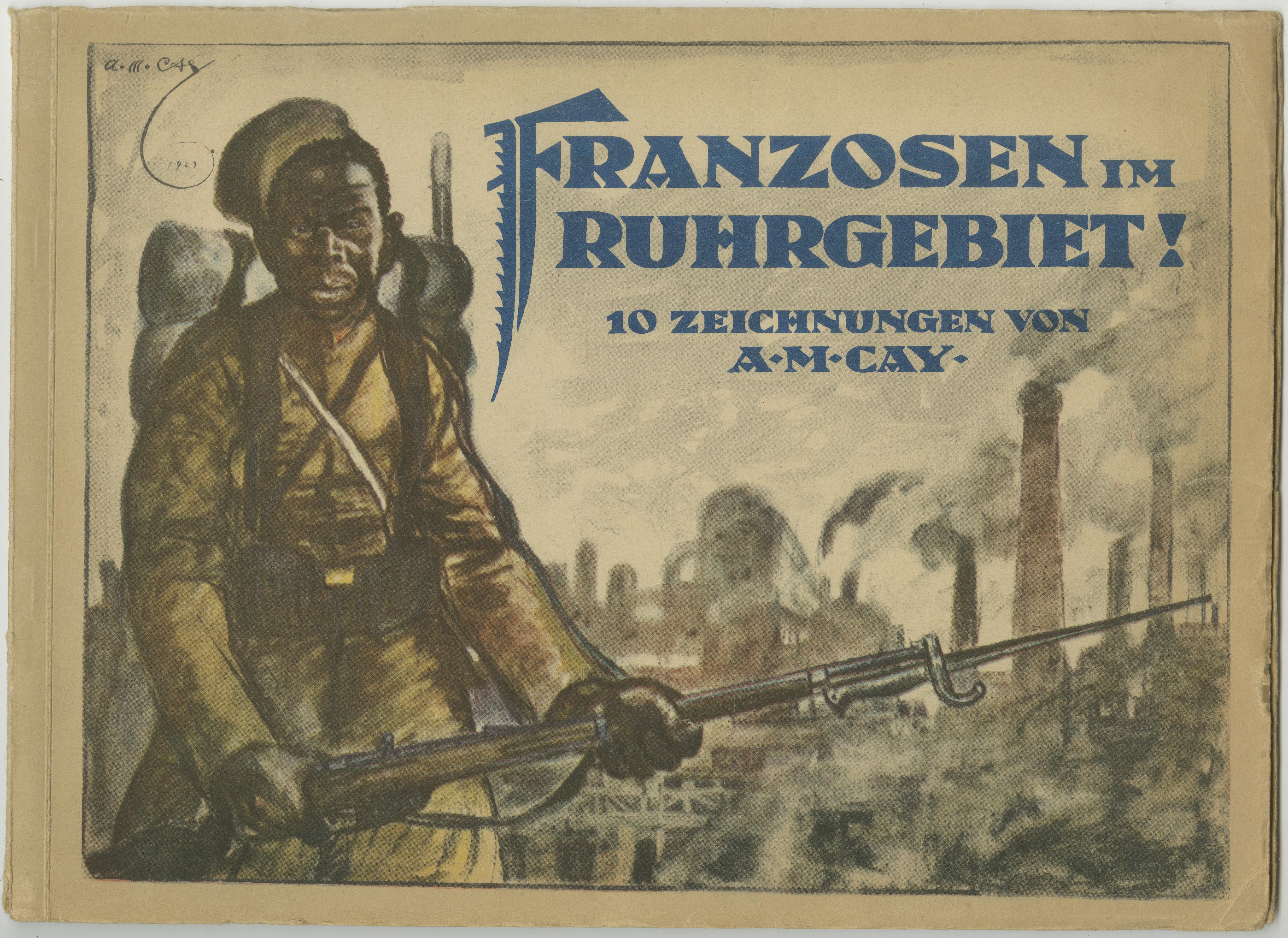 Weimar Era - German Satirical Prints Portfolio Ruhr Crisis, 1923 im Zustand „Gut“ im Angebot in Langweer, NL