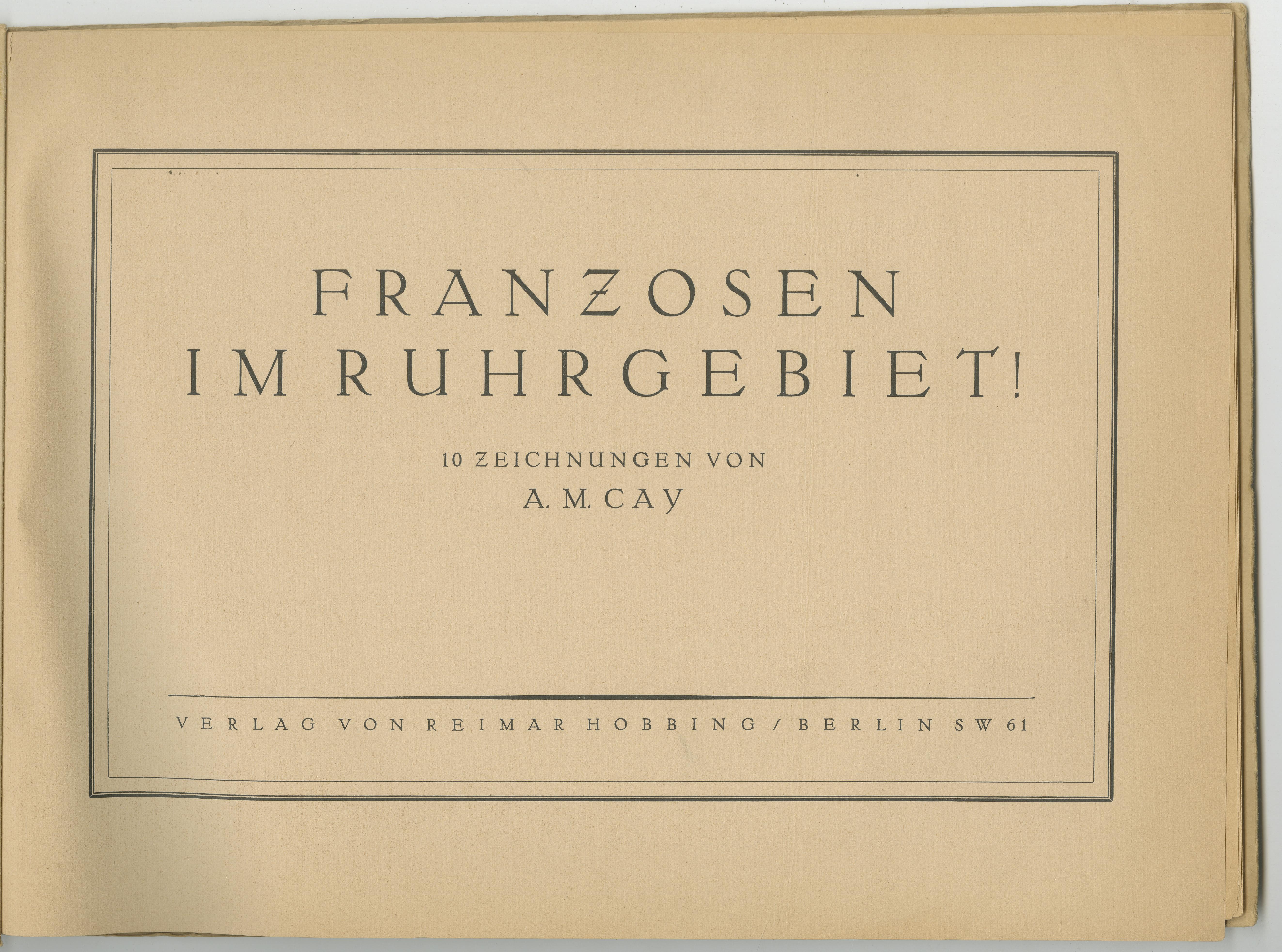 Weimar Era - German Satirical Prints Portfolio Ruhr Crisis, 1923 (Frühes 20. Jahrhundert) im Angebot