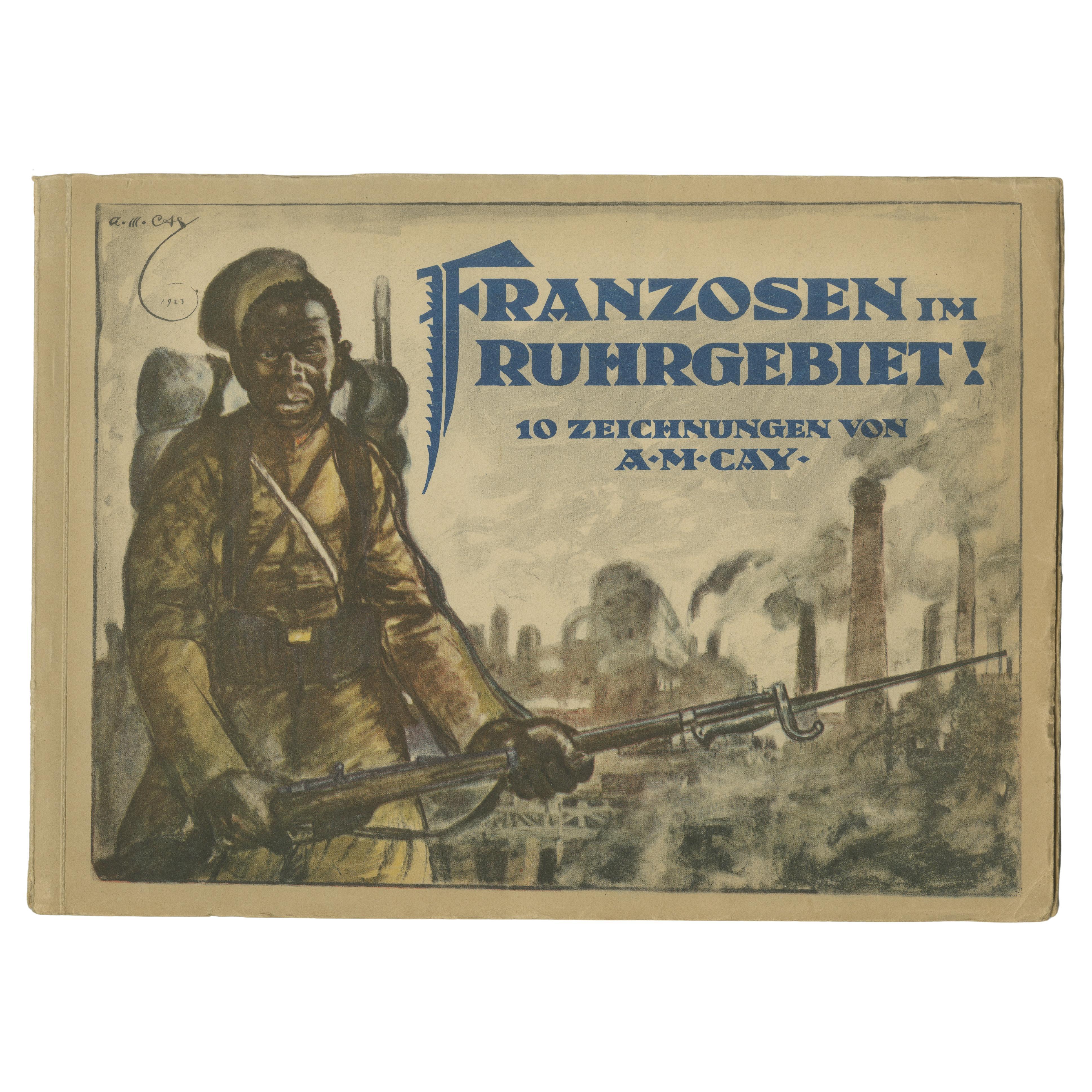 Weimar Era - German Satirical Prints Portfolio Ruhr Crisis, 1923 im Angebot