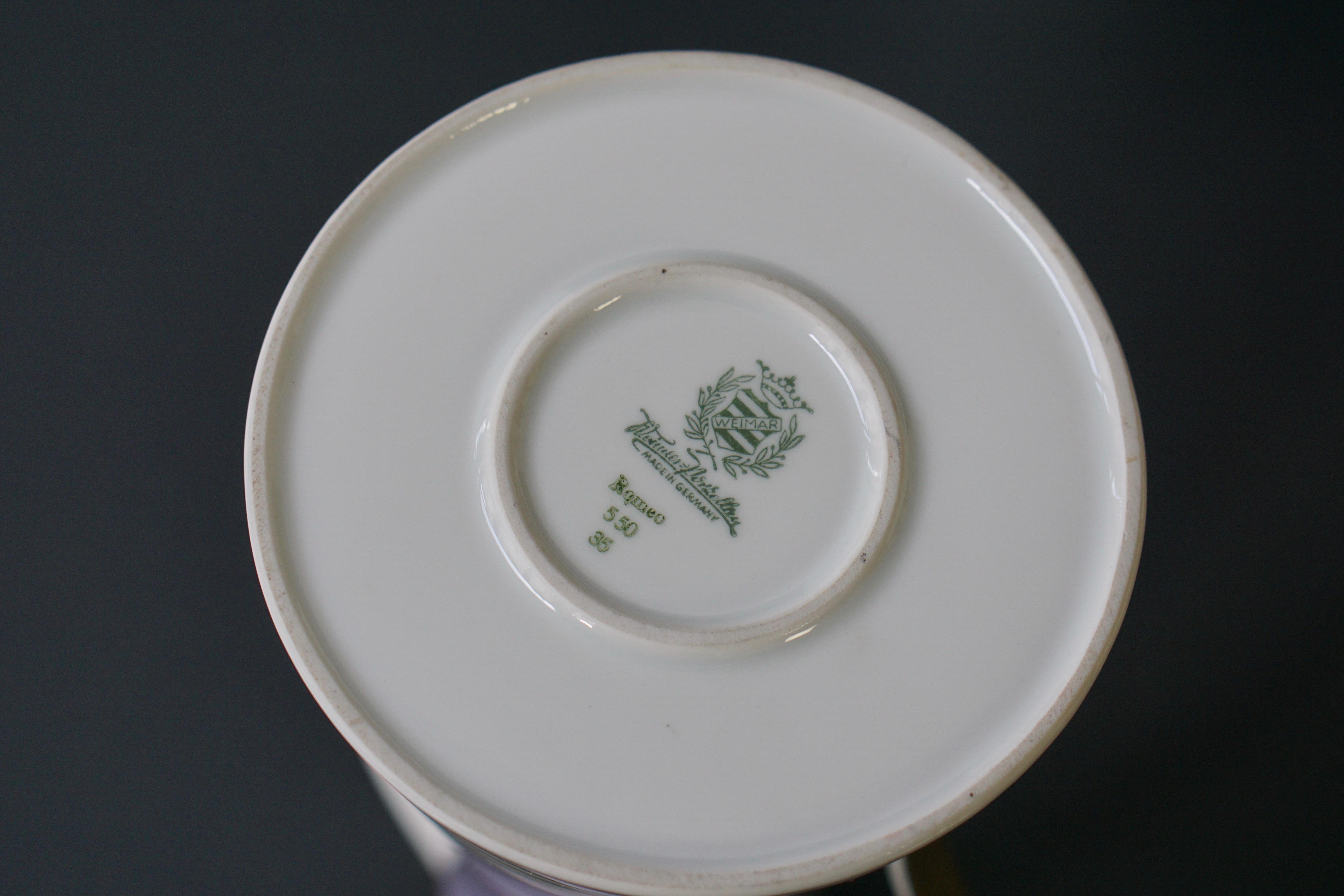 Service à boire Romeo en porcelaine de Weimar Allemagne années 1950 en vente 2