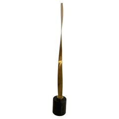 Weinberg Abstract Propeller brass sculpture on marble base mid century signed