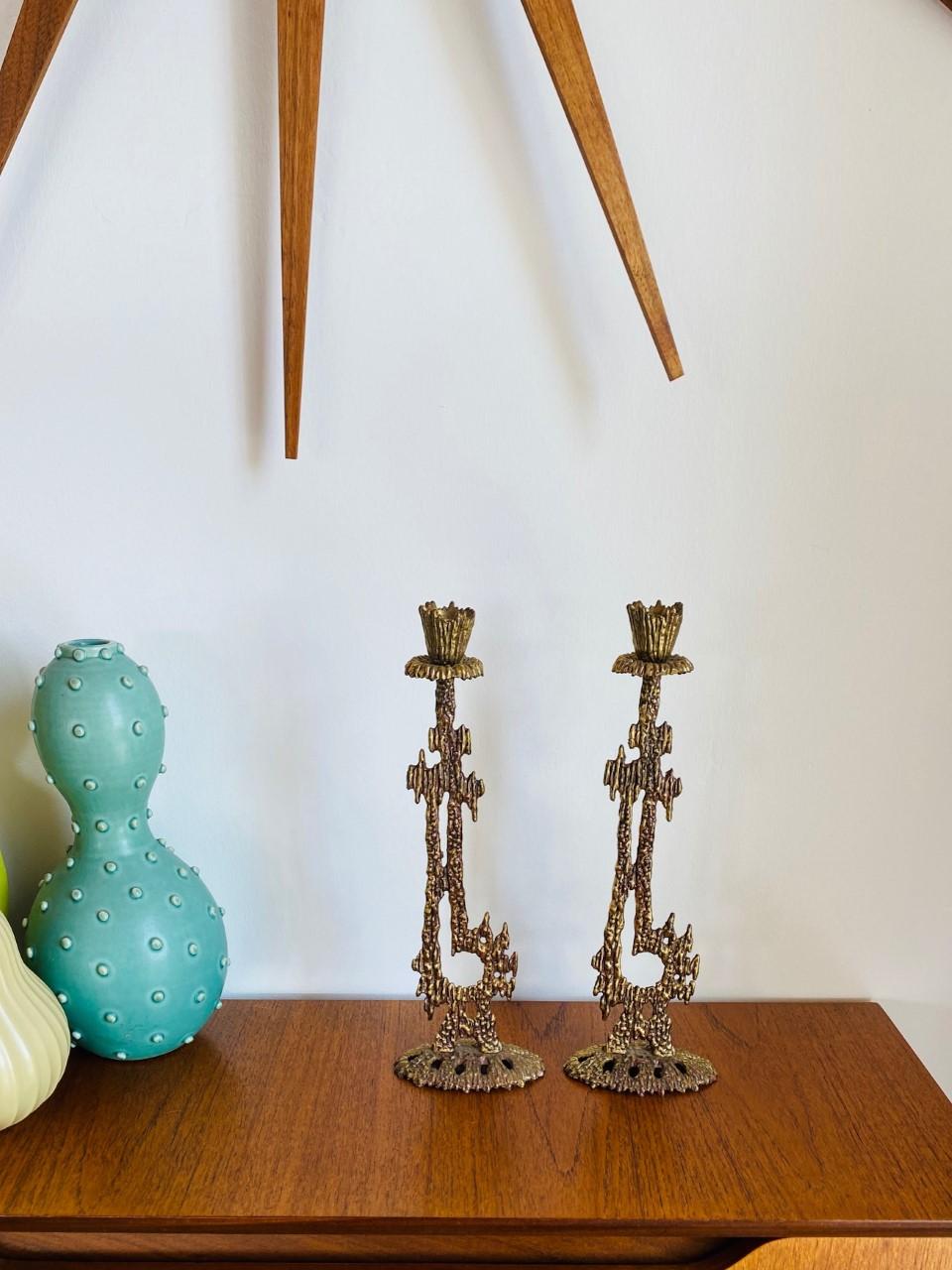 brutalist candlesticks