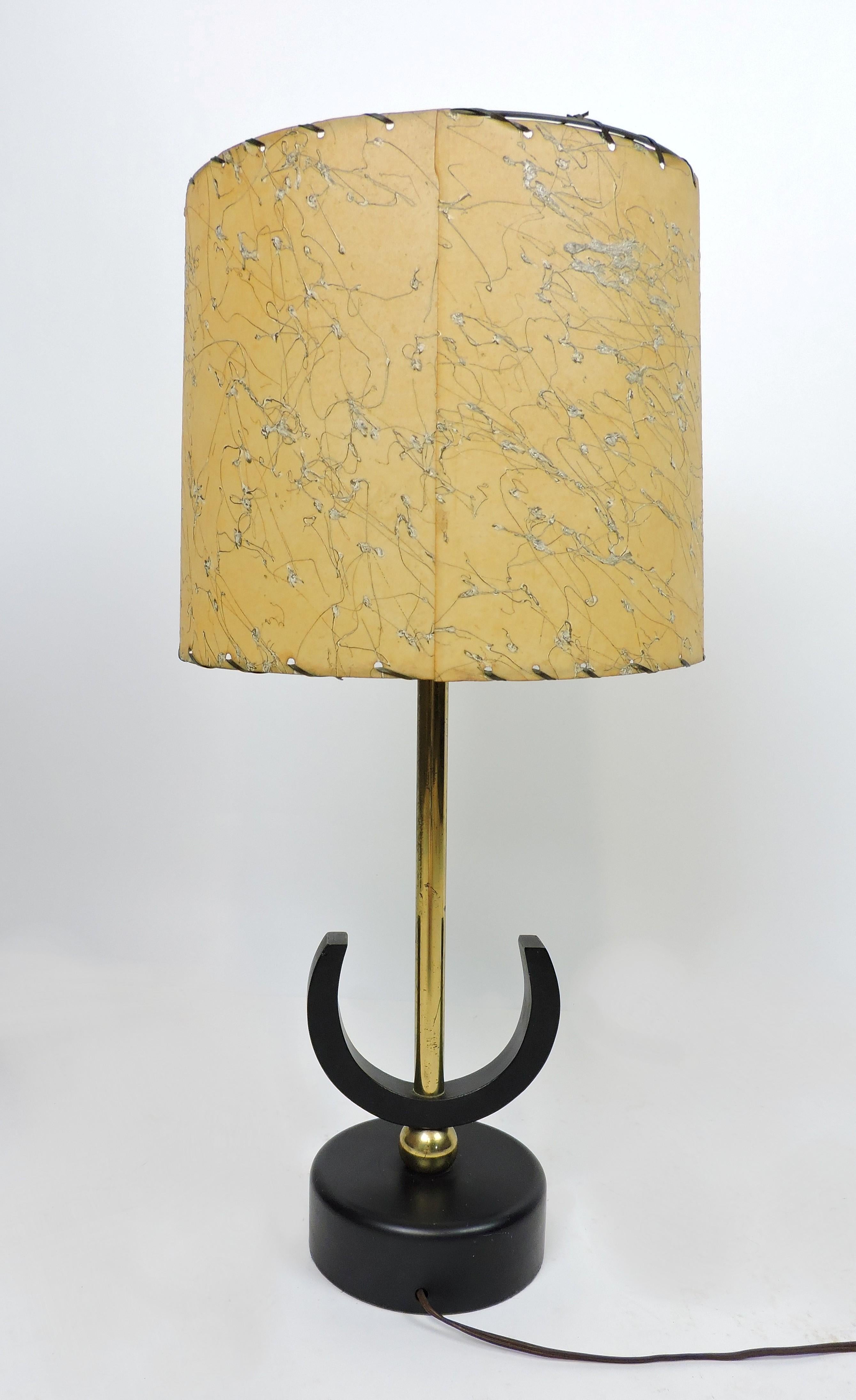 Metal Weinberg Style Mid Century Modernist Geometric Abstract Table Lamp For Sale