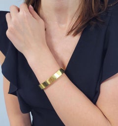 Pulsera brazalete con bisagra Weingrill de oro amarillo de 18 quilates