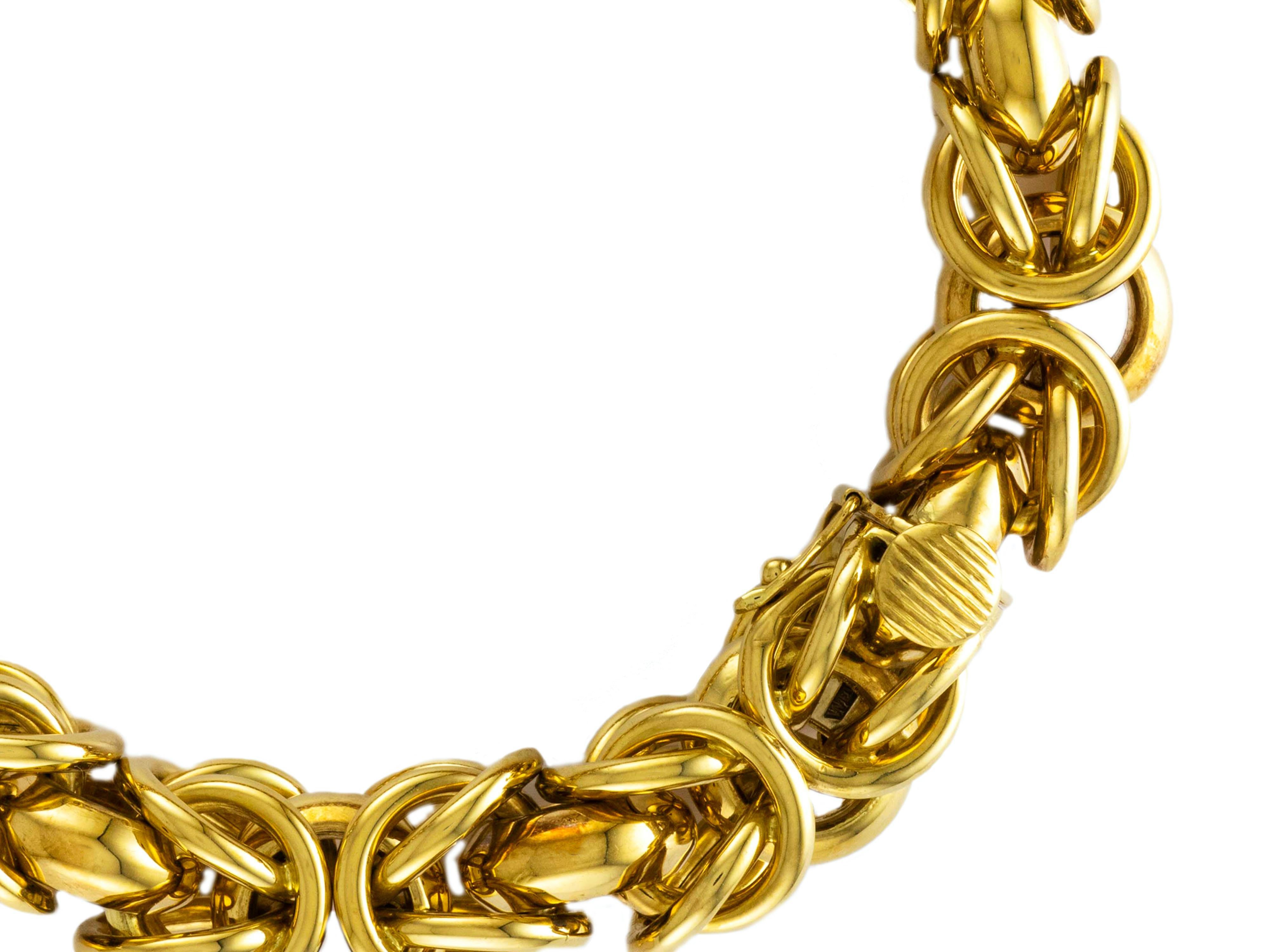 Weingrill 18 Karat Yellow Gold Woven Link Bracelet In New Condition For Sale In Cattolica, IT