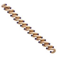 Weingrill Cable Bracelet with Lapis Lazuli Cabochon Terminals