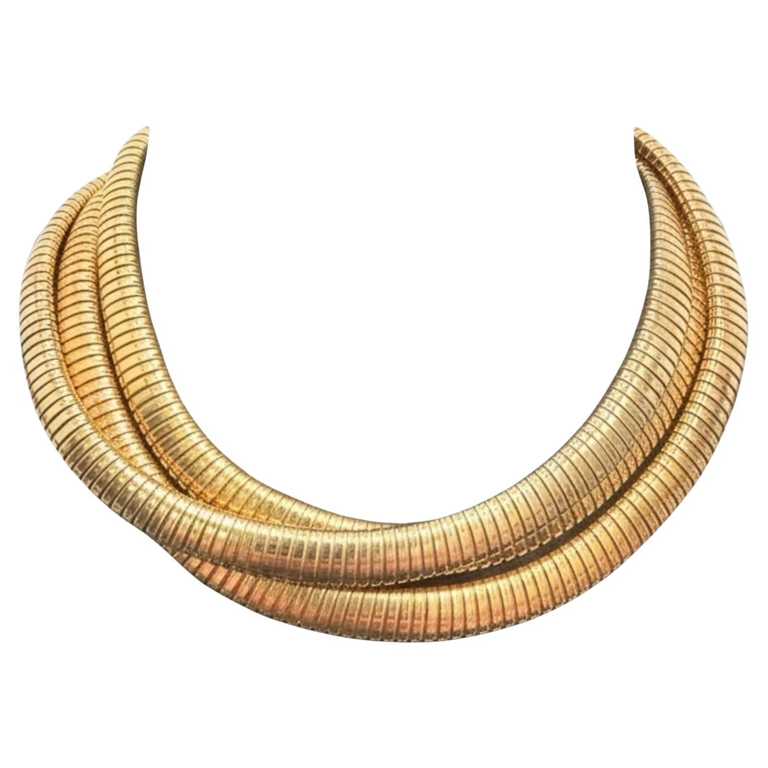 Weingrill for Fred Leighton Tubogas Necklace, 1970s in vendita