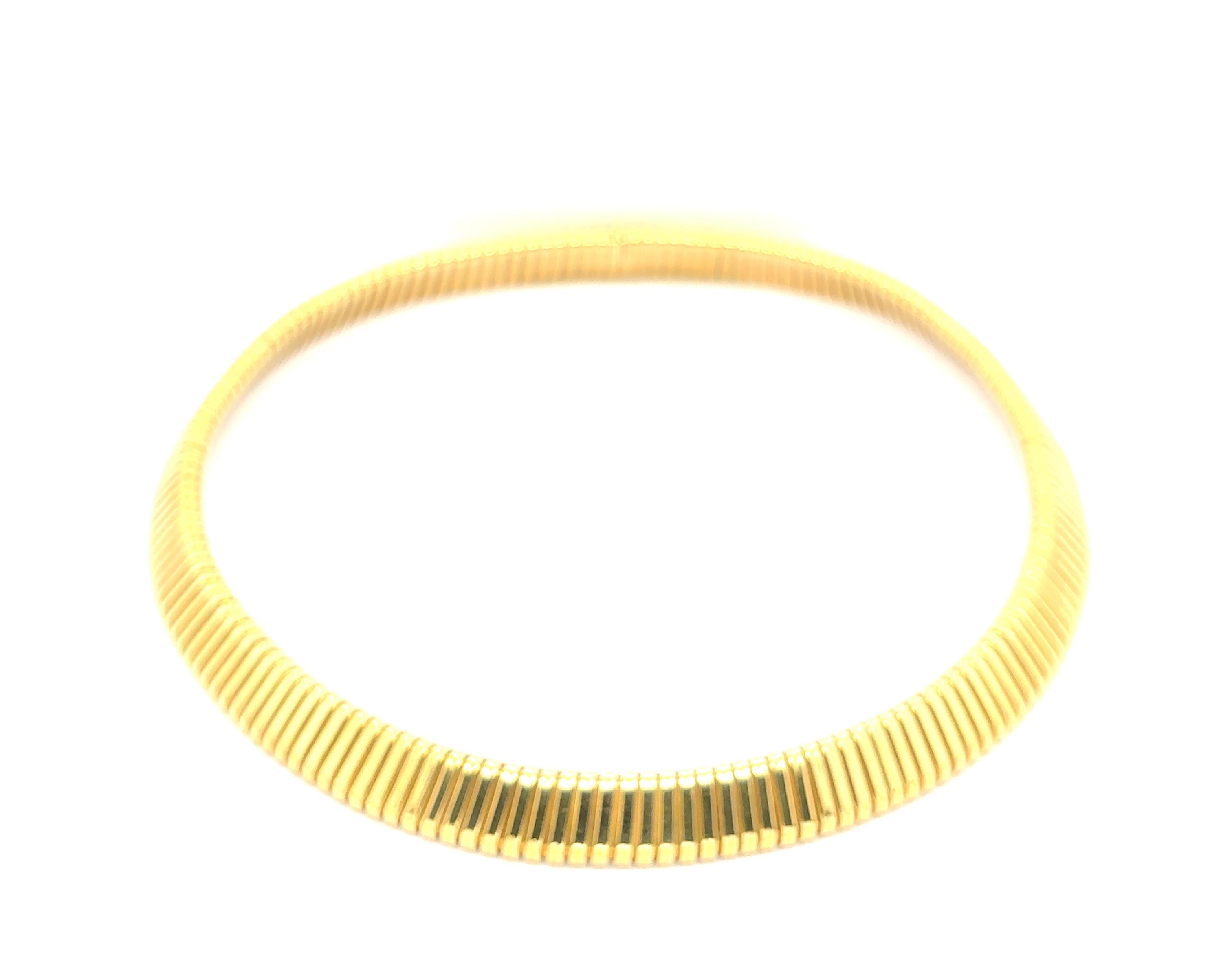 Contemporary Weingrill Tubogas Gold Necklace
