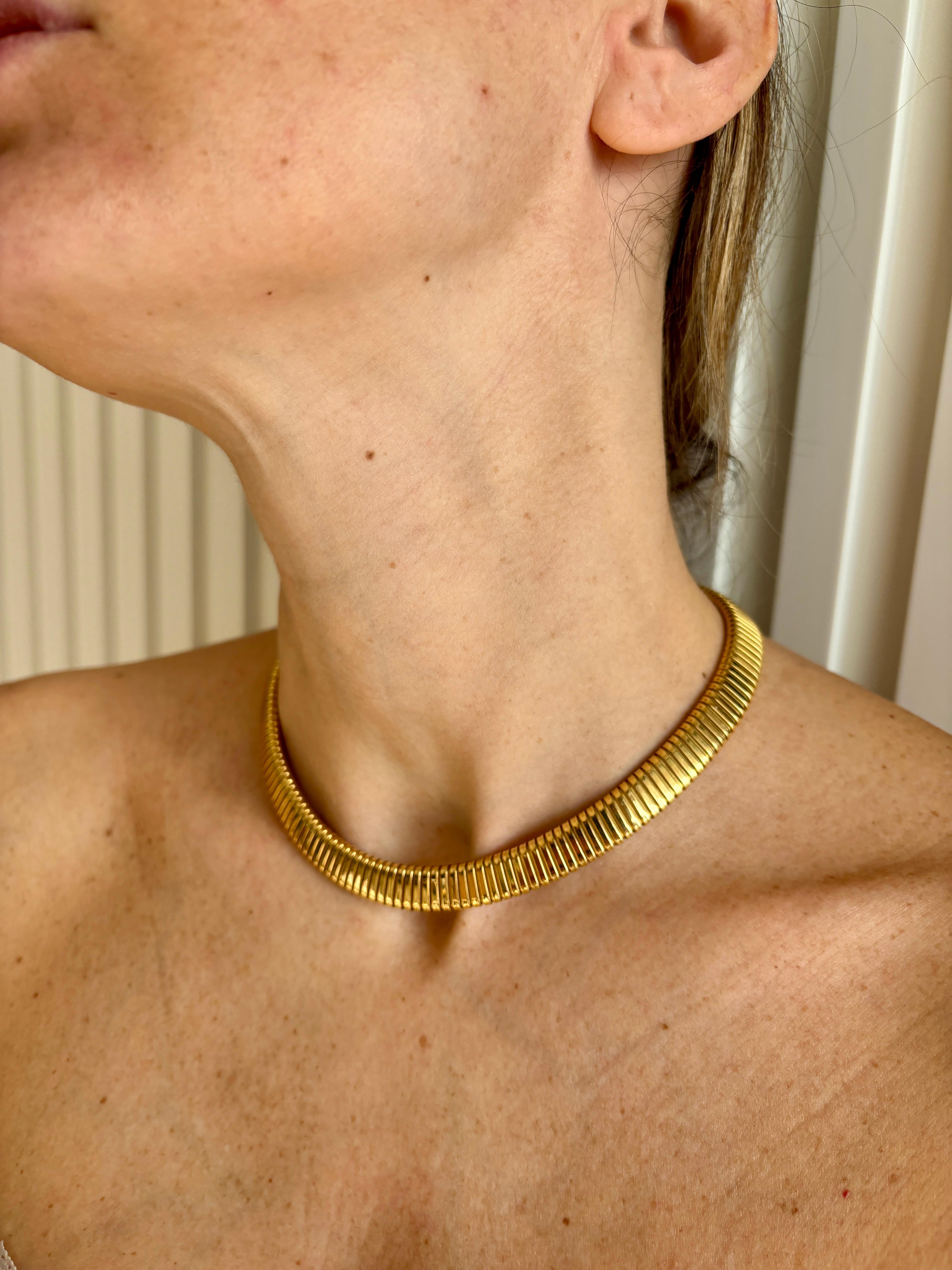 Weingrill Tubogas Gold Necklace For Sale 2