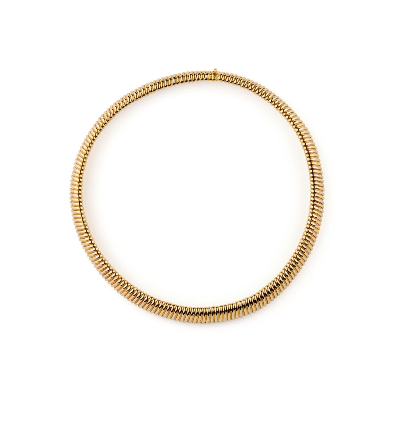 Women's Weingrill Tubogas Two Colors Gold Necklace For Sale