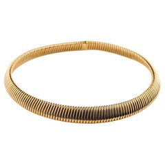 Collar Weingrill Tubogas Dos Colores Oro