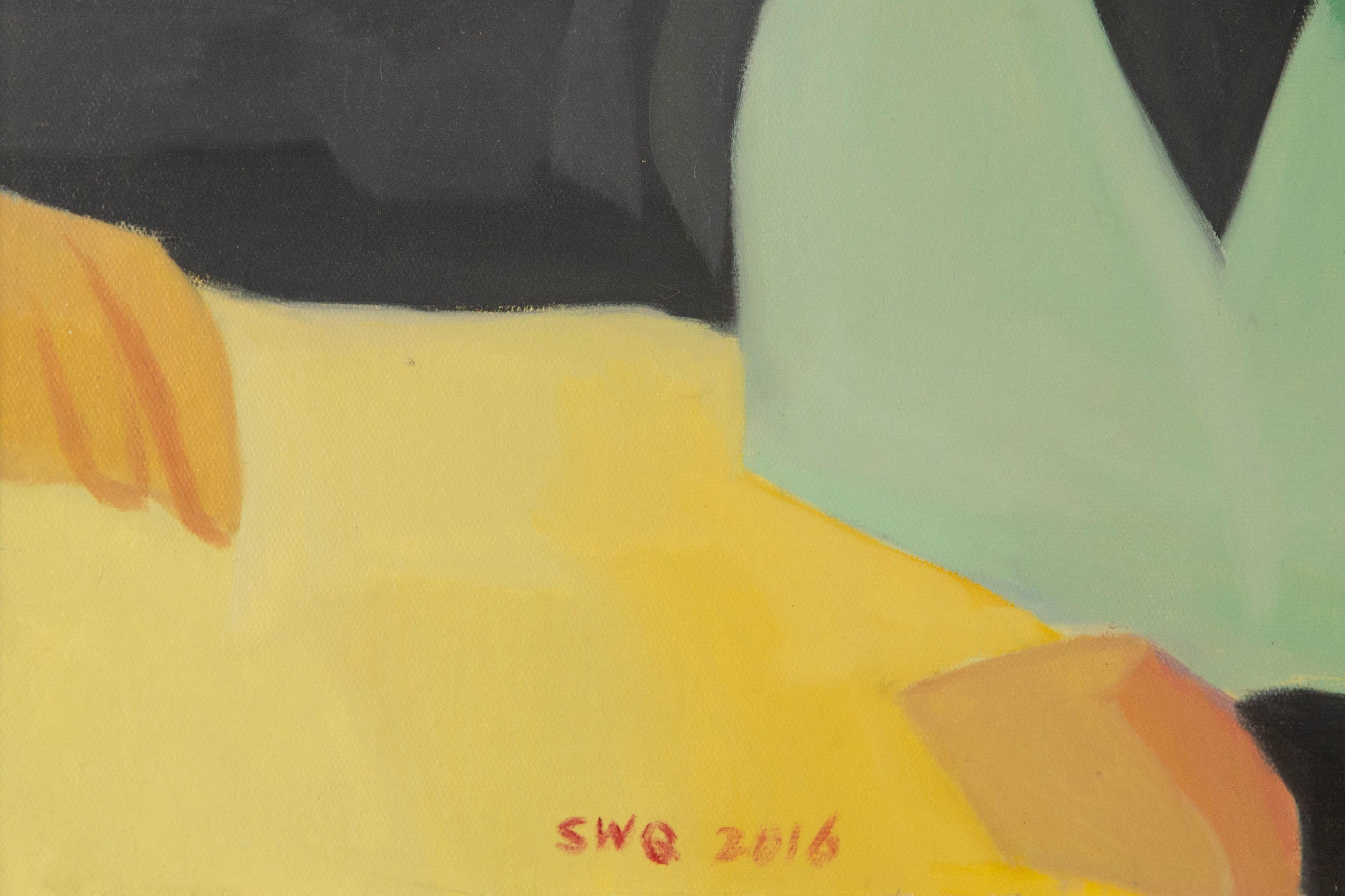Weiqun Shi Still Life Original Oil On Canvas 