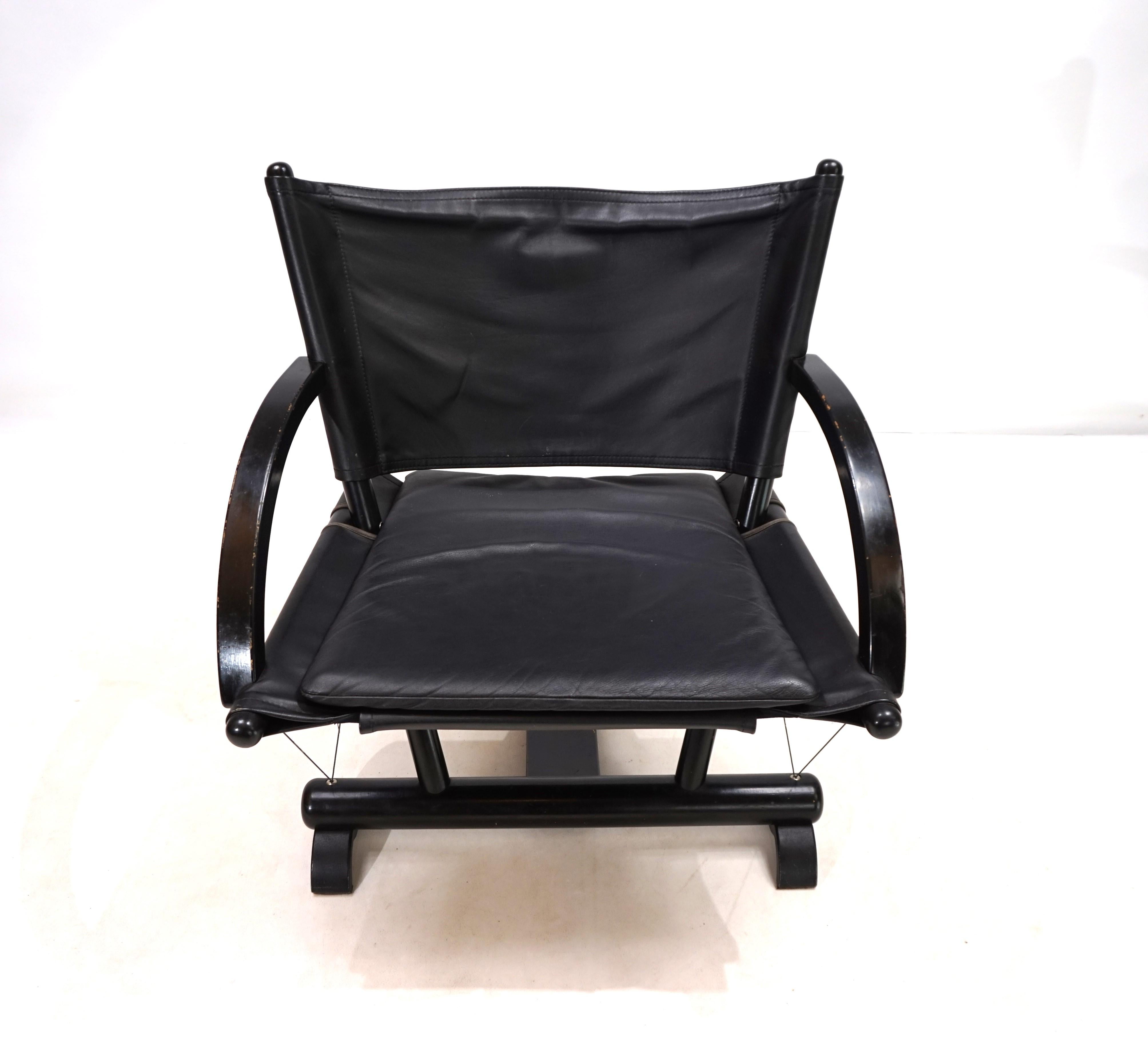 Sillón de cuero Weishäupl Werkstätten String, 1980 en venta 5