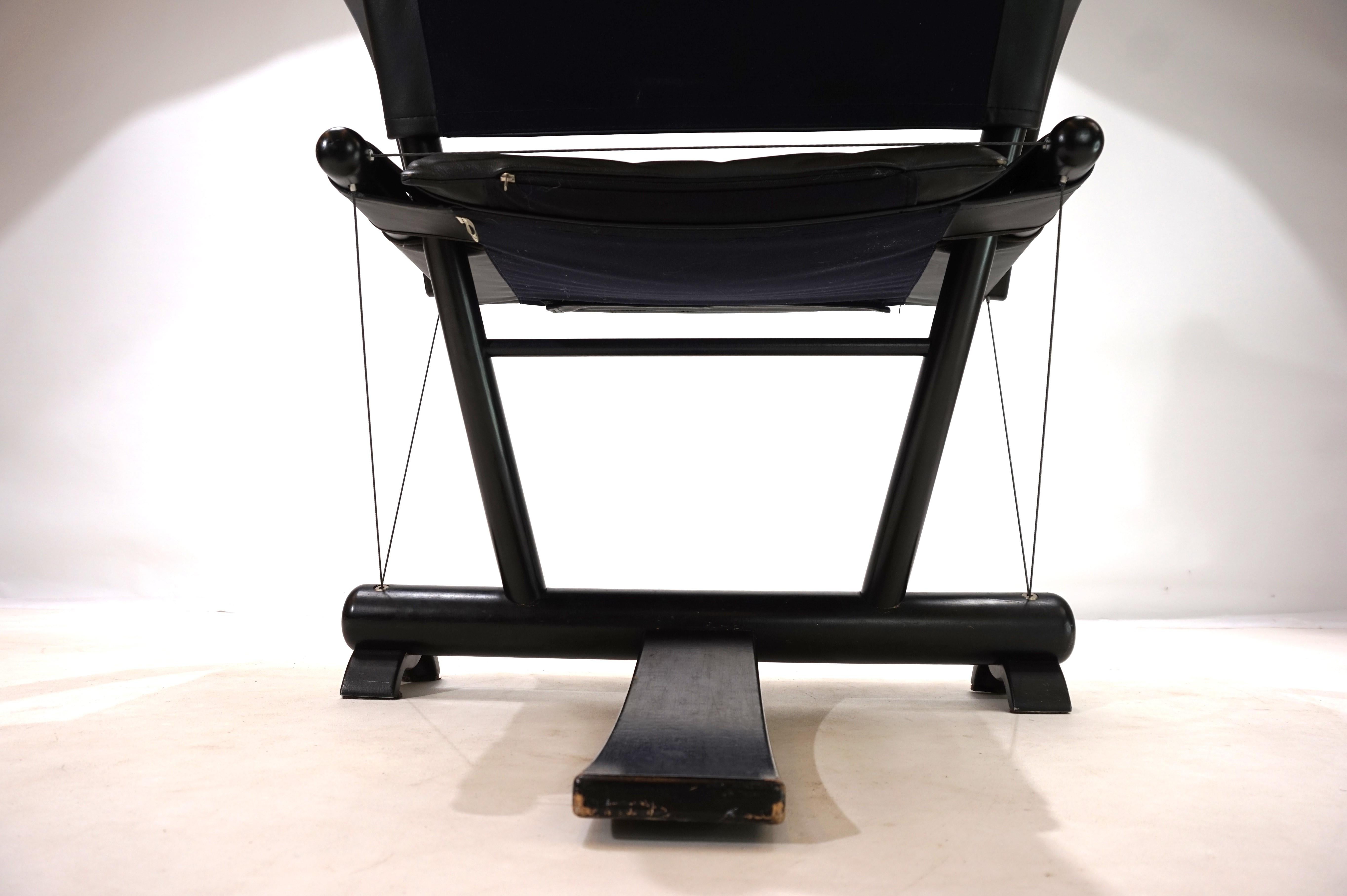 Sillón de cuero Weishäupl Werkstätten String, 1980 en venta 10