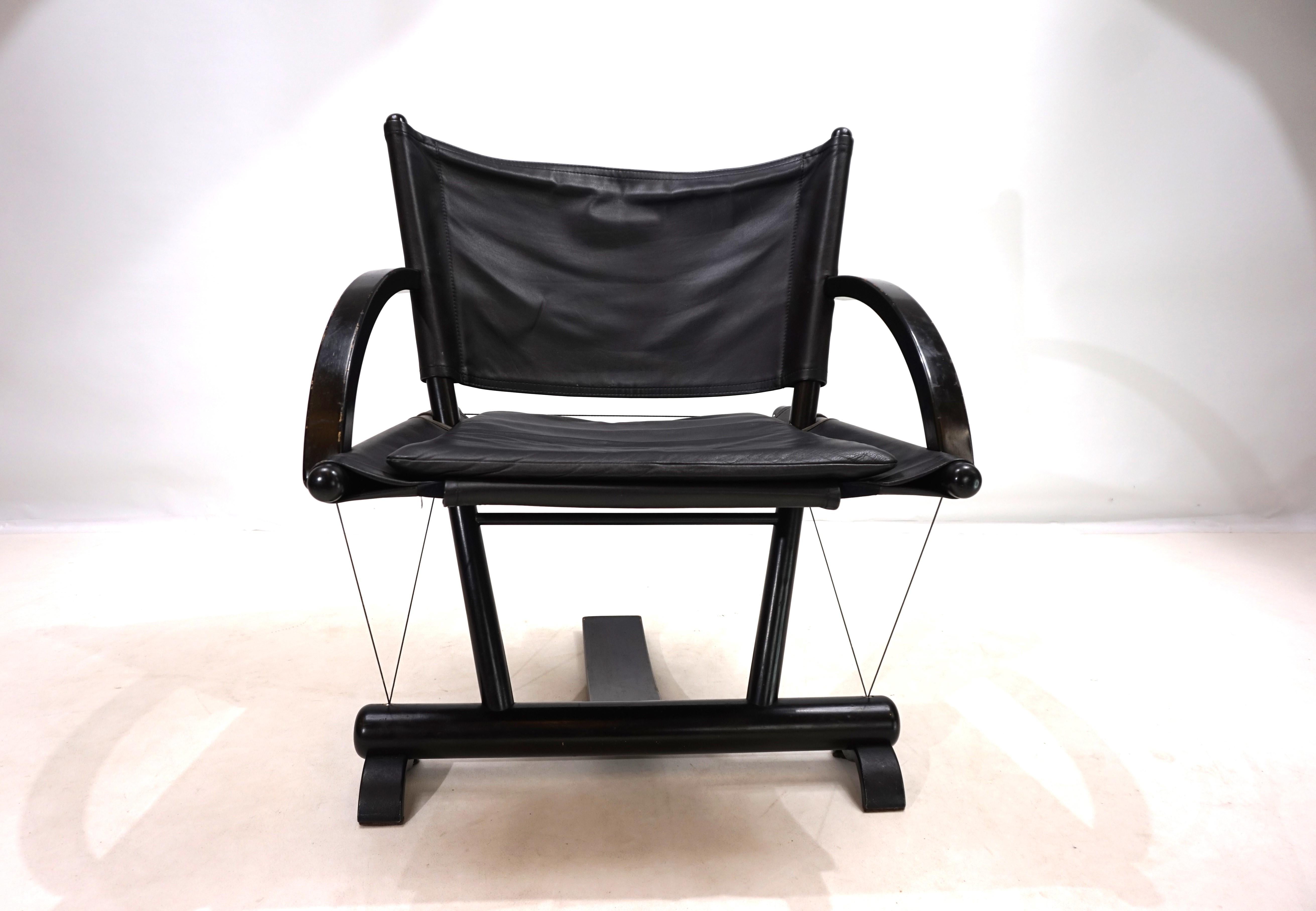Sillón de cuero Weishäupl Werkstätten String, 1980 finales del siglo XX en venta
