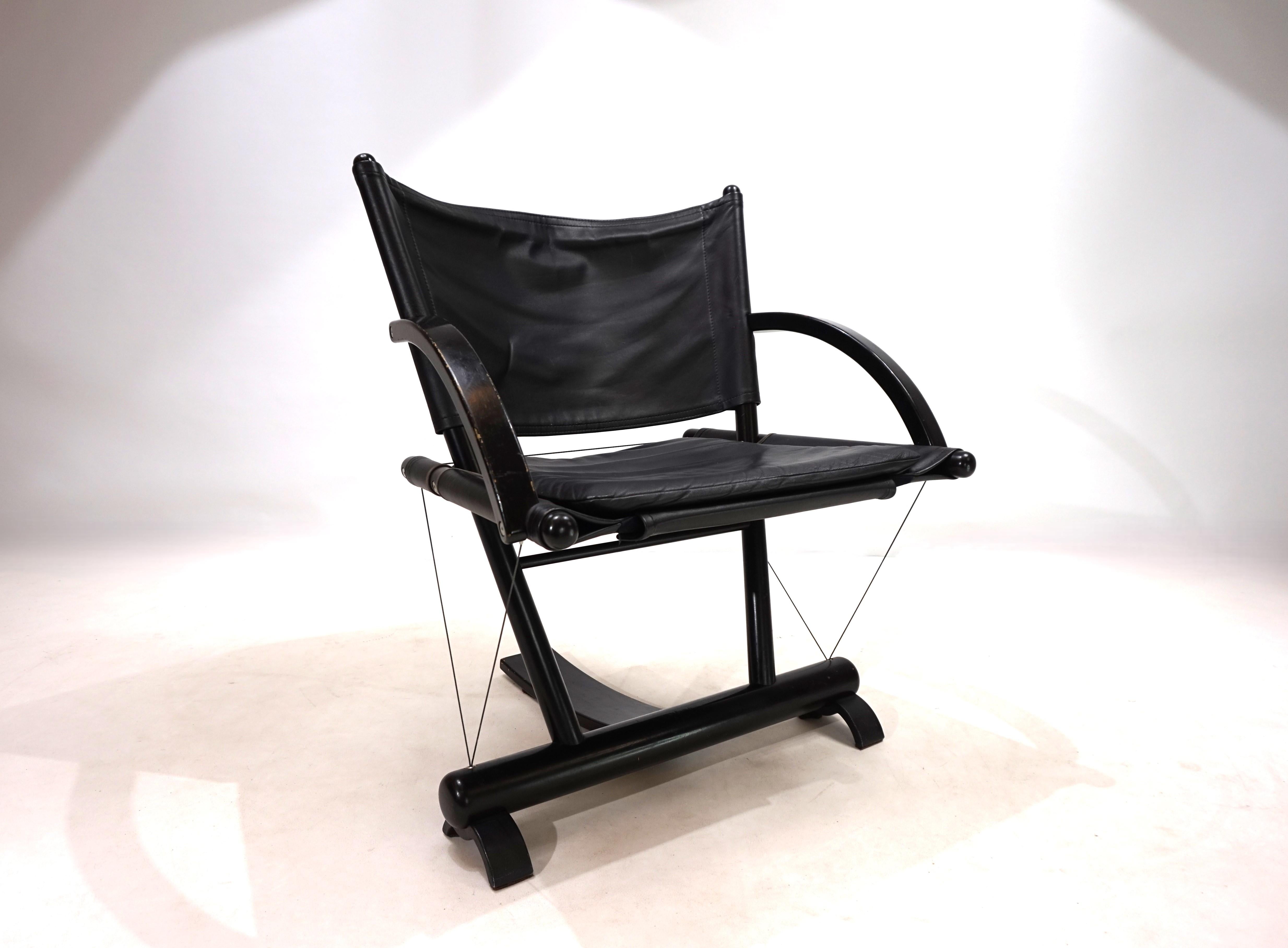 Sillón de cuero Weishäupl Werkstätten String, 1980 en venta 2