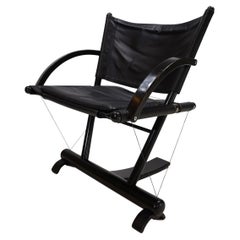 Weishäupl Werkstätten String leather lounge chair, 1980