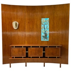 Vintage Weiss & Basser Curved Wall with Floating Sideboard