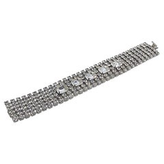 Retro Weiss Clear Rhinestone Bracelet for a Bride