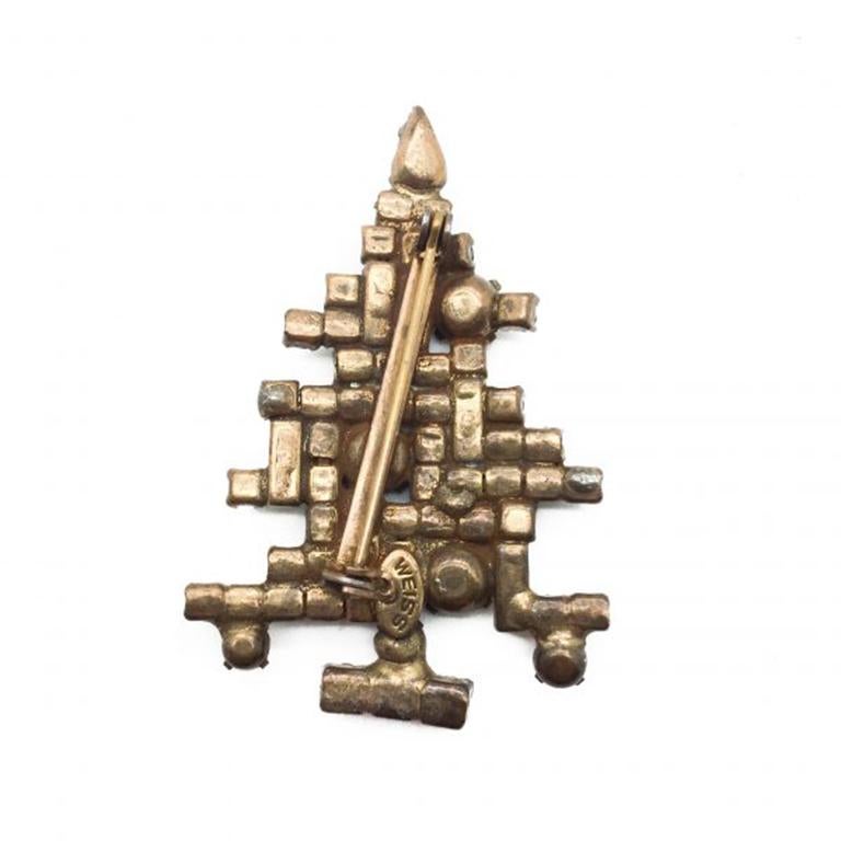 vintage weiss christmas tree brooch