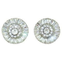 WEISS Rhinestone Cluster Clip-On Earrings, 1950’s