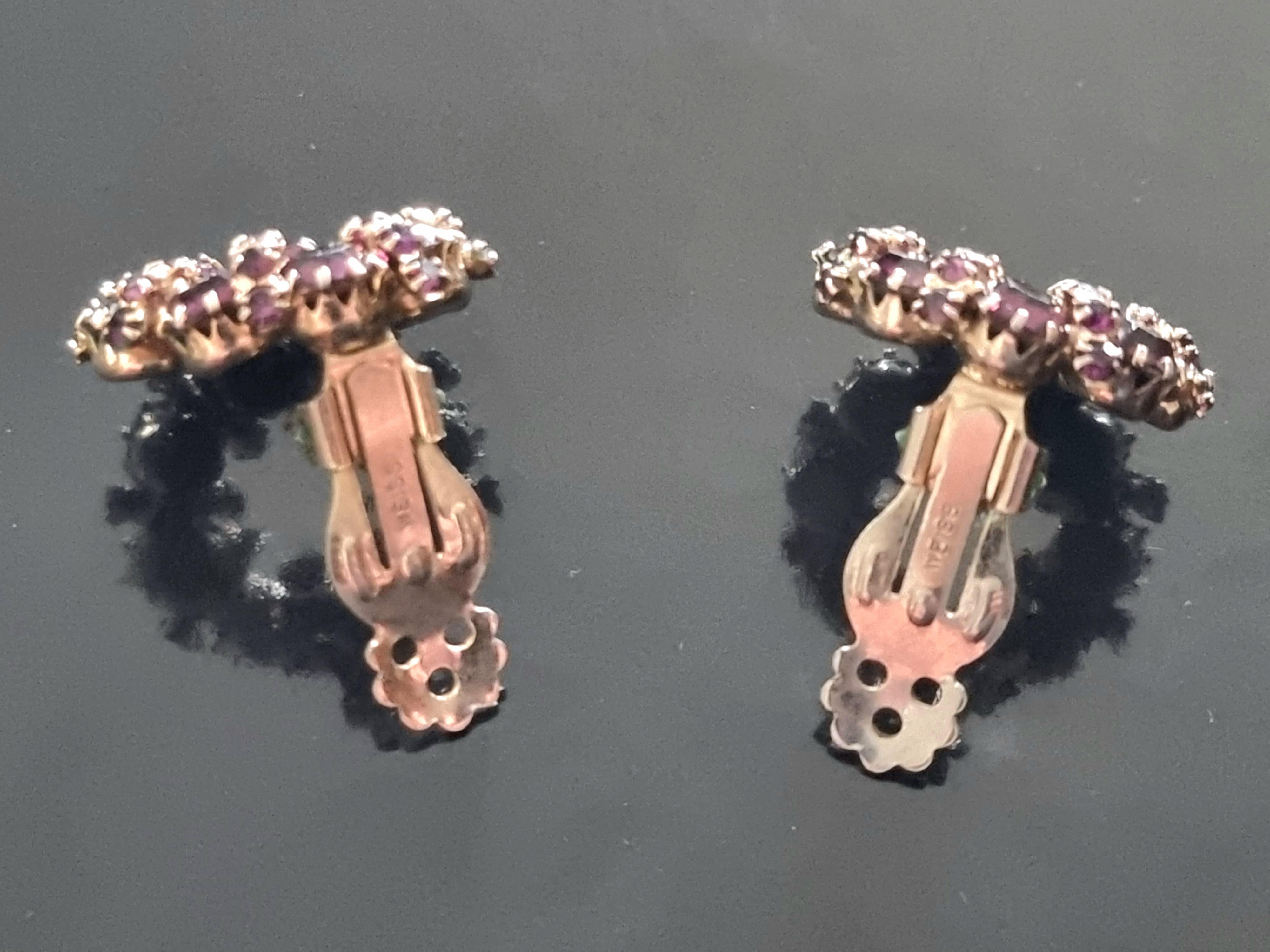 Weiss USA, Clip-on Earrings, vintage from the 50s For Sale 9