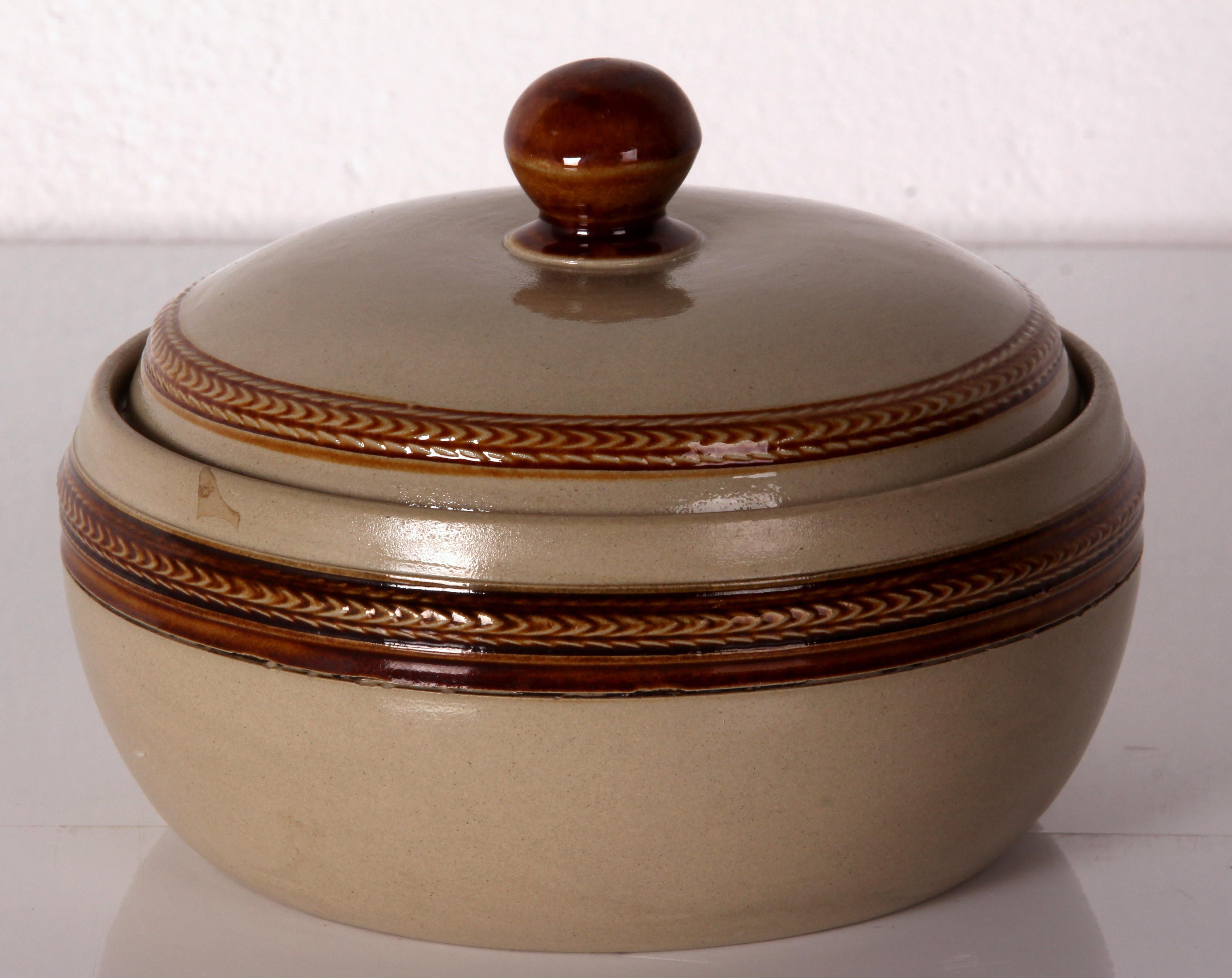 WEKARA art deco 20s 30s salt glaze jewelry can confectionery box South. Germany For Sale 5