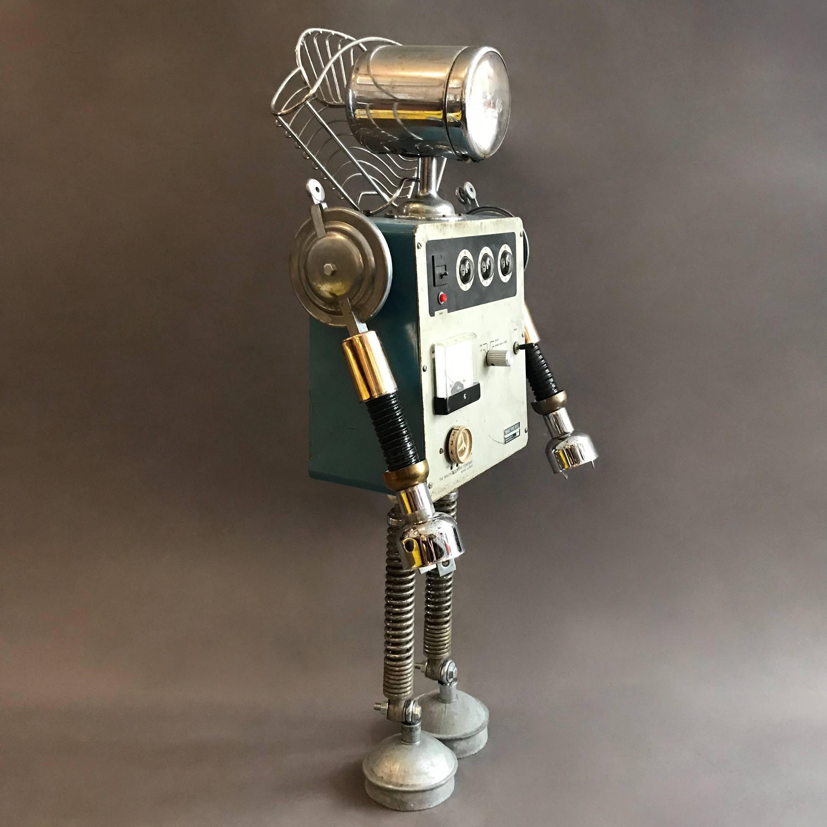 Machine Age Welch Robot Sculpture by Bennett Robot Works