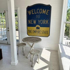 Welcome to New York Metal Highway Sign, 1940s USA