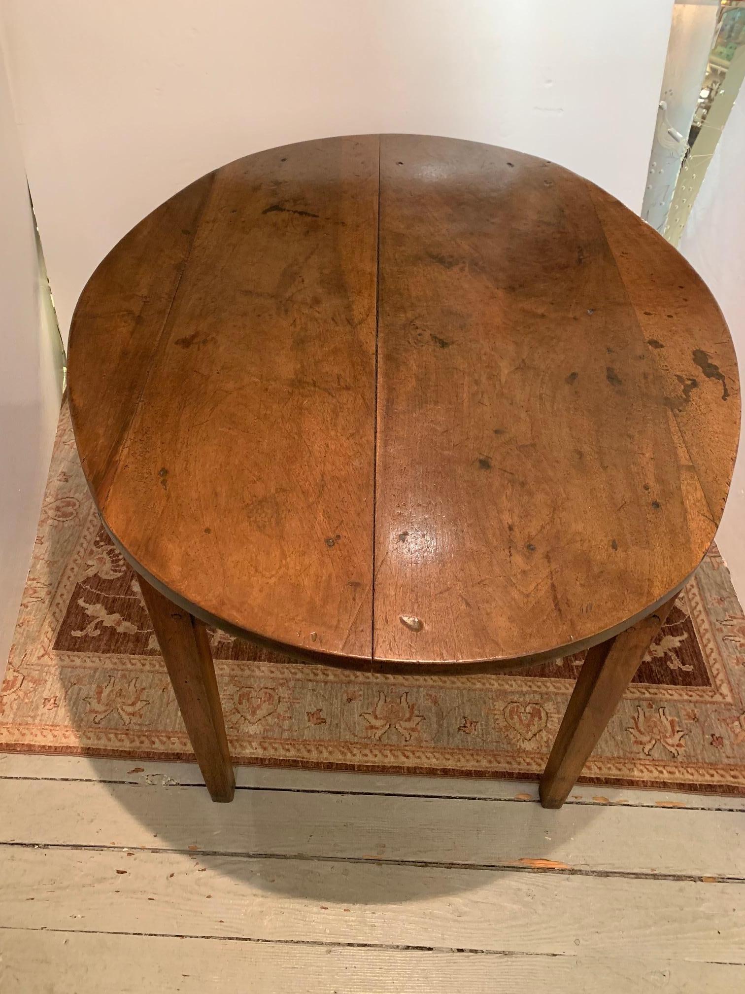 Welcoming Much Loved Antique Oval Tavern Dining Table For Sale 4