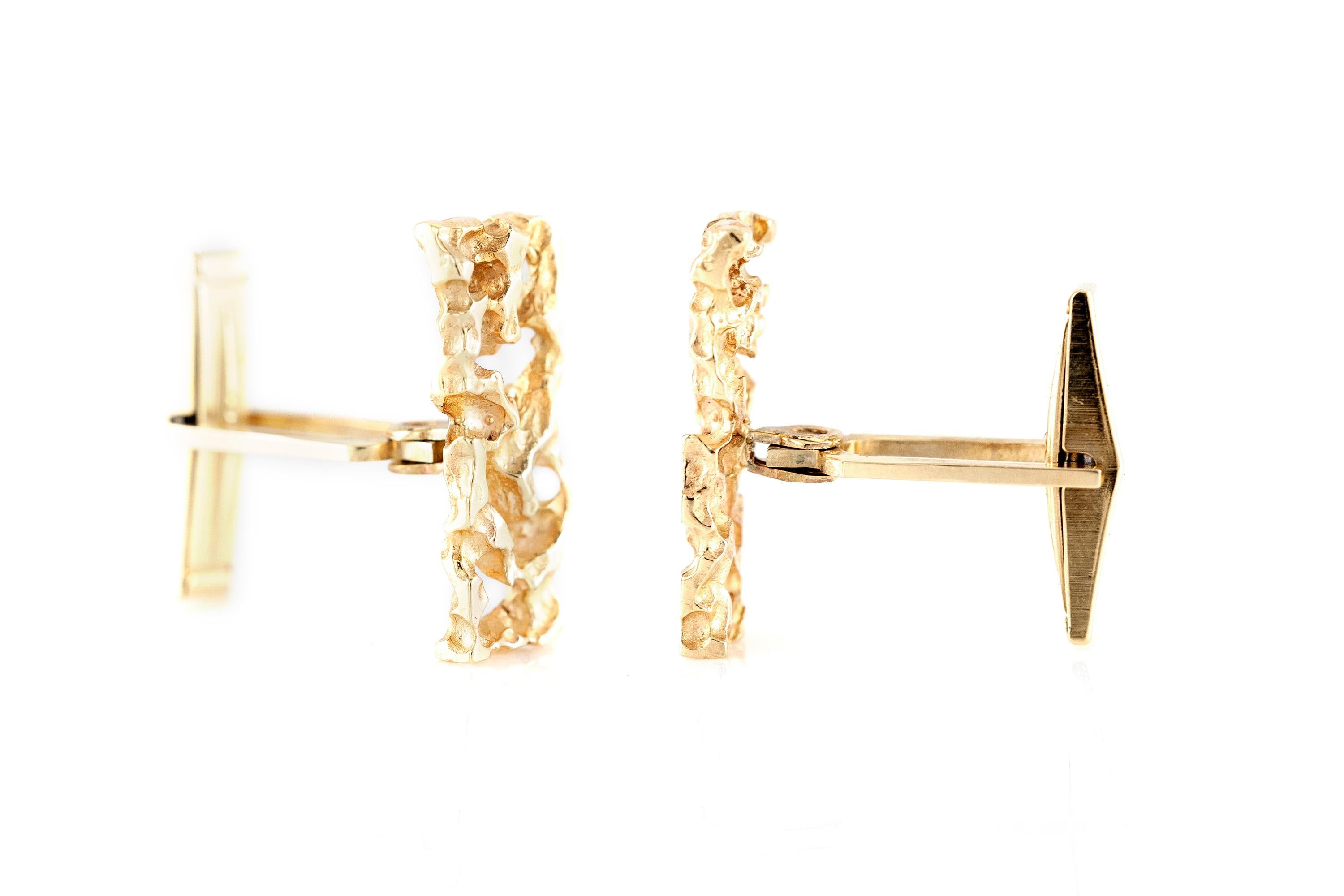 Manschettenknöpfe aus Gold von Weld im Zustand „Hervorragend“ im Angebot in New York, NY