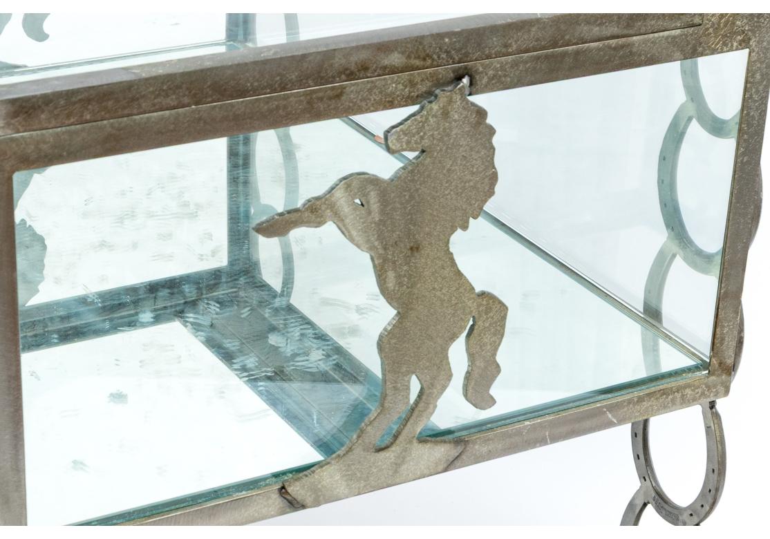 Display Case aus geschweißtem und geschliffenem Stahl im Western-Stil #3 im Angebot 3