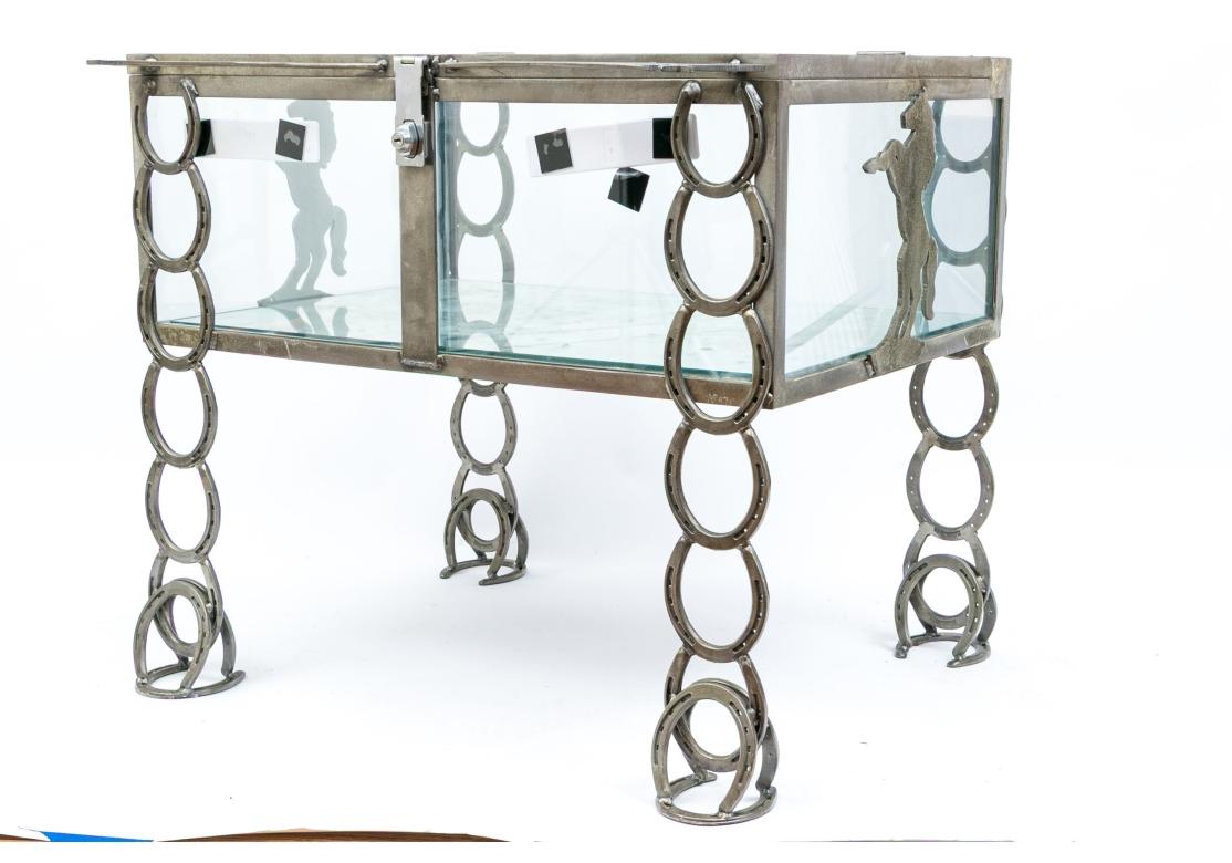 Display Case aus geschweißtem und geschliffenem Stahl im Western-Stil #3 im Angebot 5