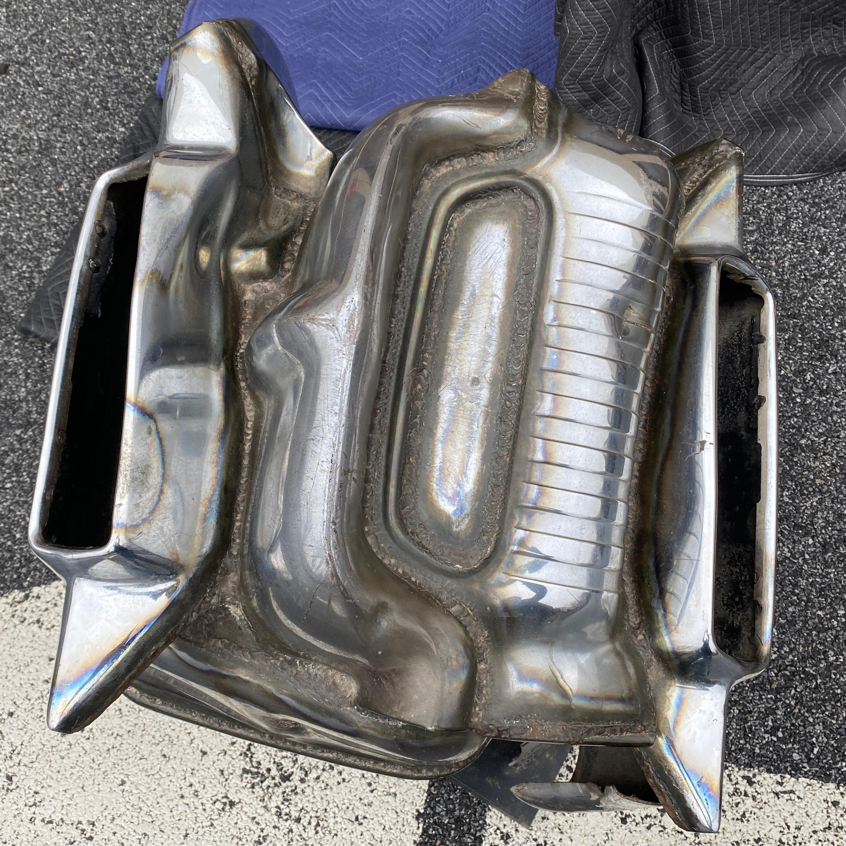 Welded Chrome Automobile Bumper Abstract Sculpture by Jason Seley, '1919-1983' For Sale 8