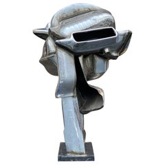 Welded Chrome Automobile Bumper Abstract Sculpture by Jason Seley, '1919-1983'