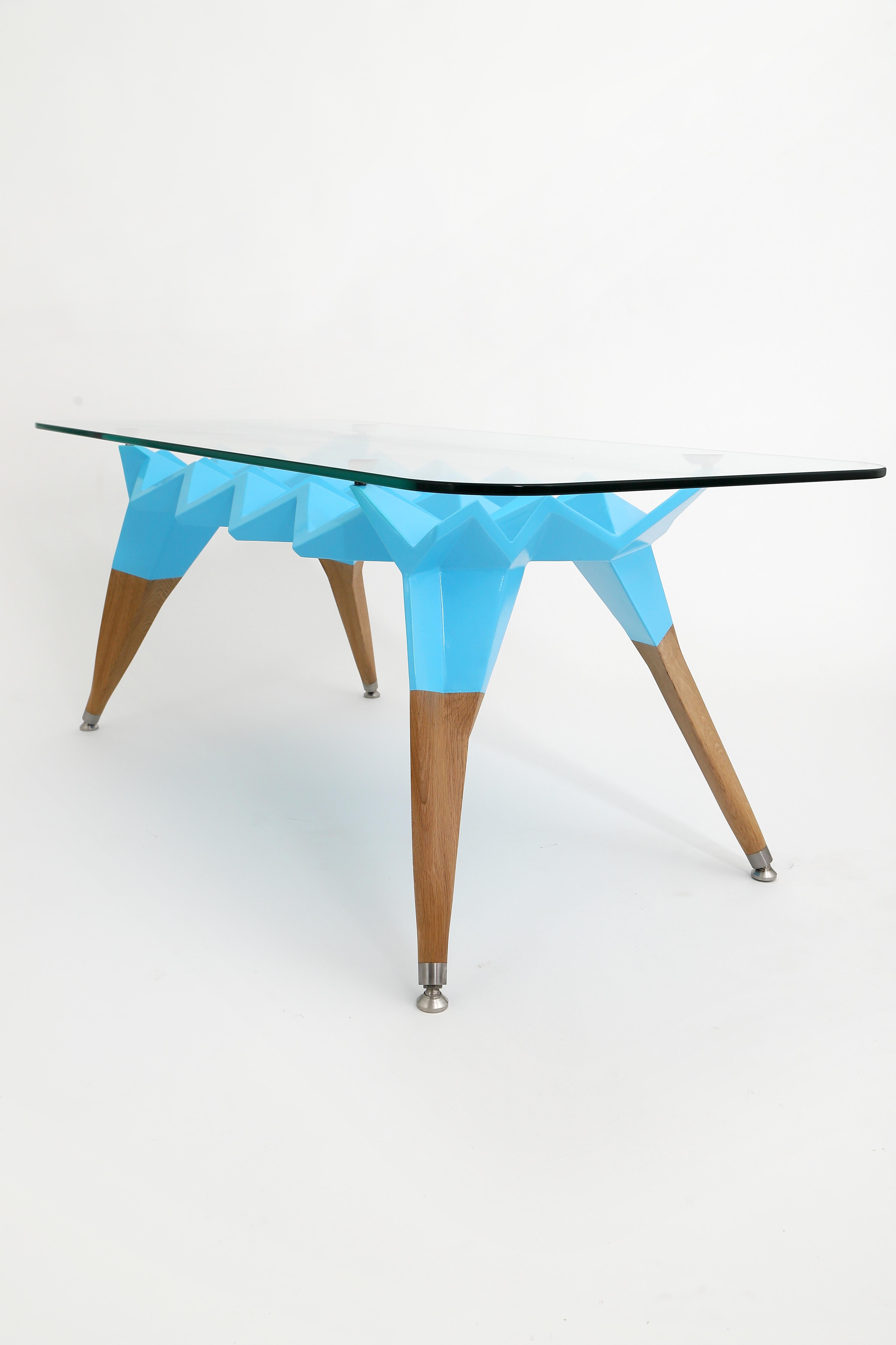 Slovaque  Table à cofee soudée « Hedgehog bleu » (chasseau bleu) en vente